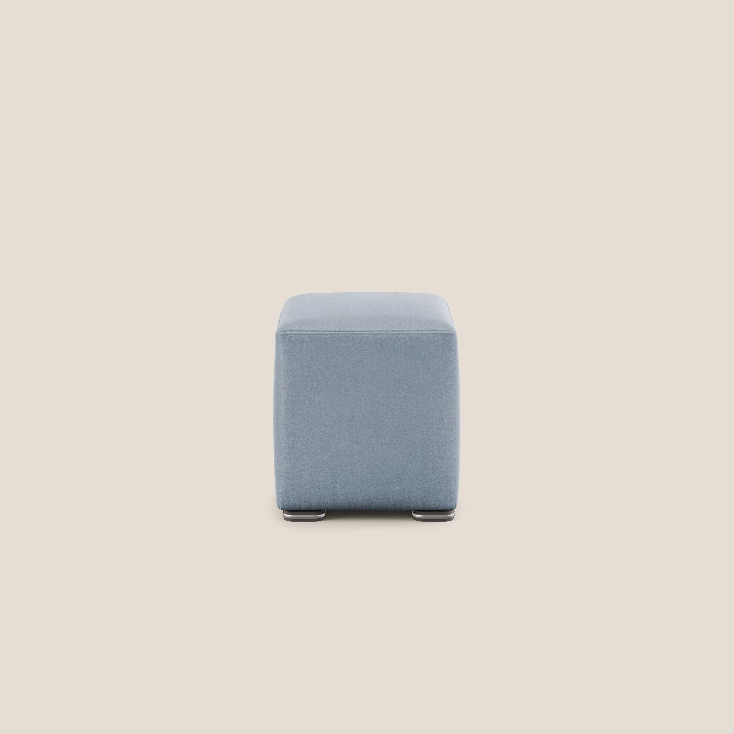 Cube pouf en microfibre détachable T11 sucre glace - Image 3