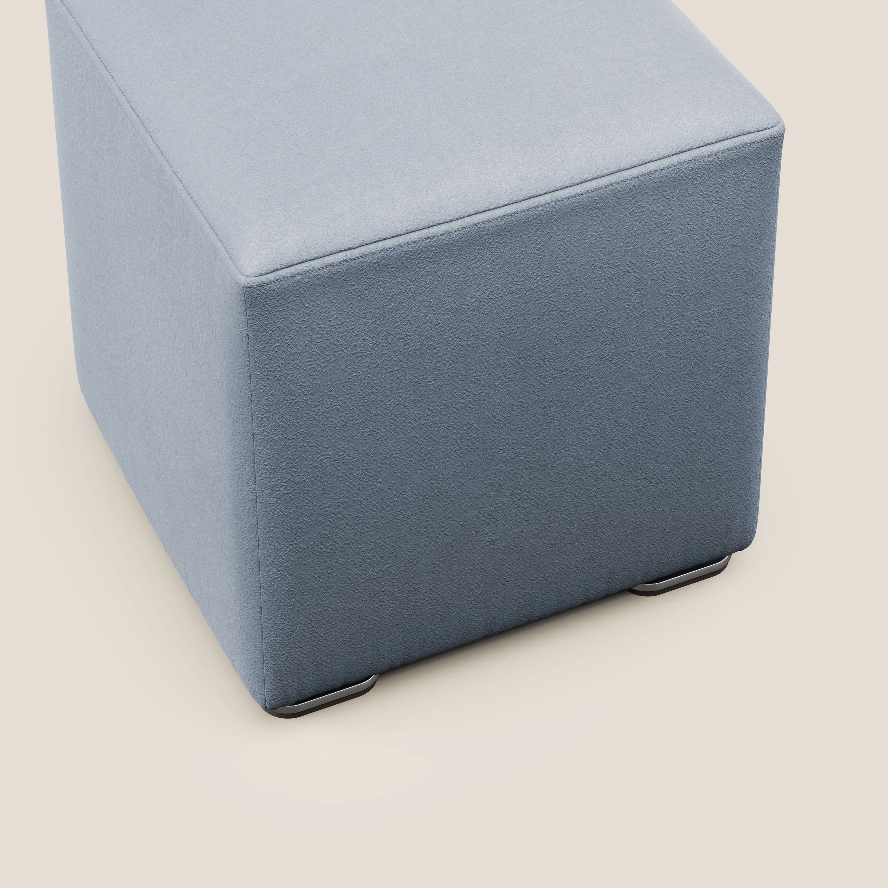Cube pouf en microfibre détachable T11 sucre glace - Image 5