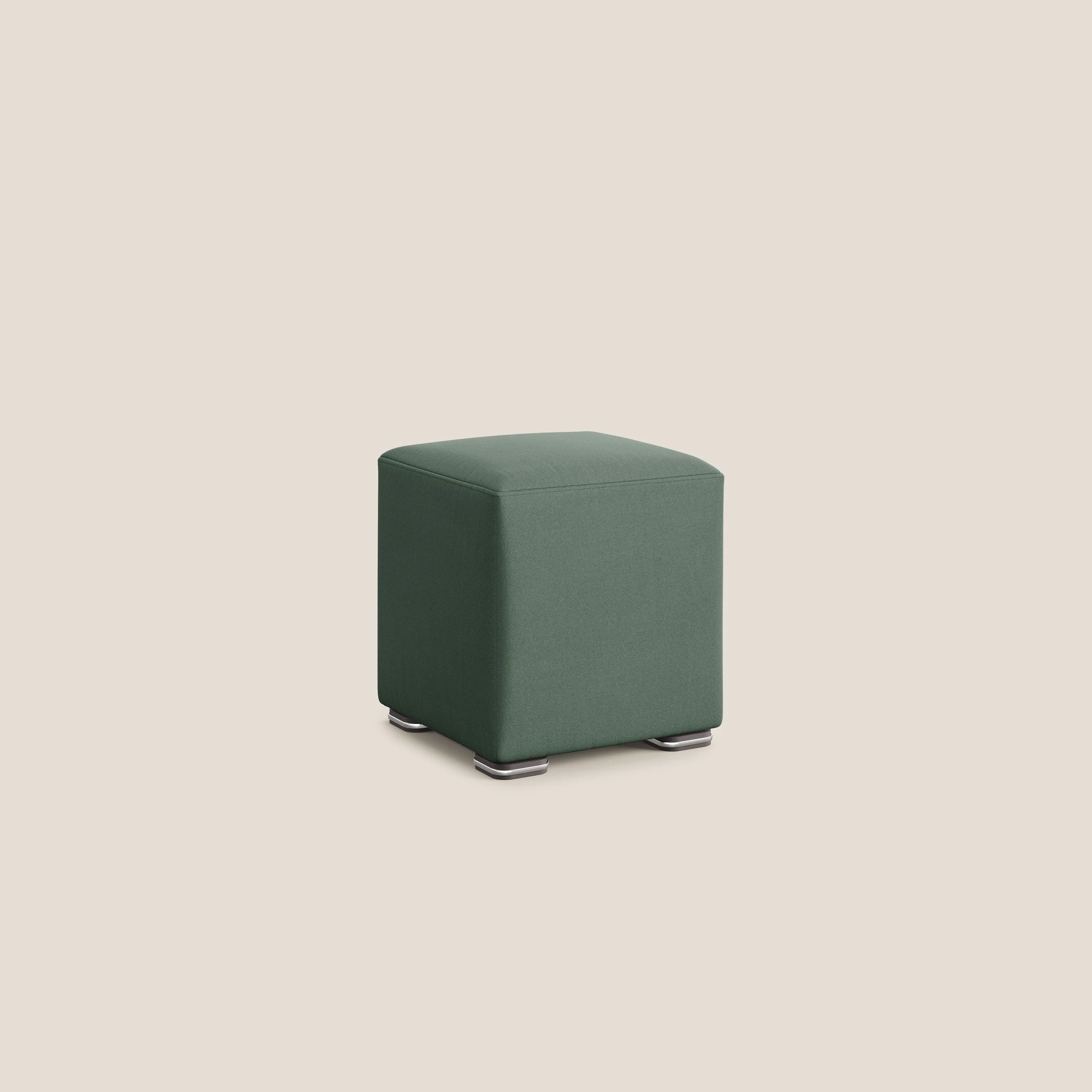 Cube pouf en microfibre détachable T11 vert - Image 3