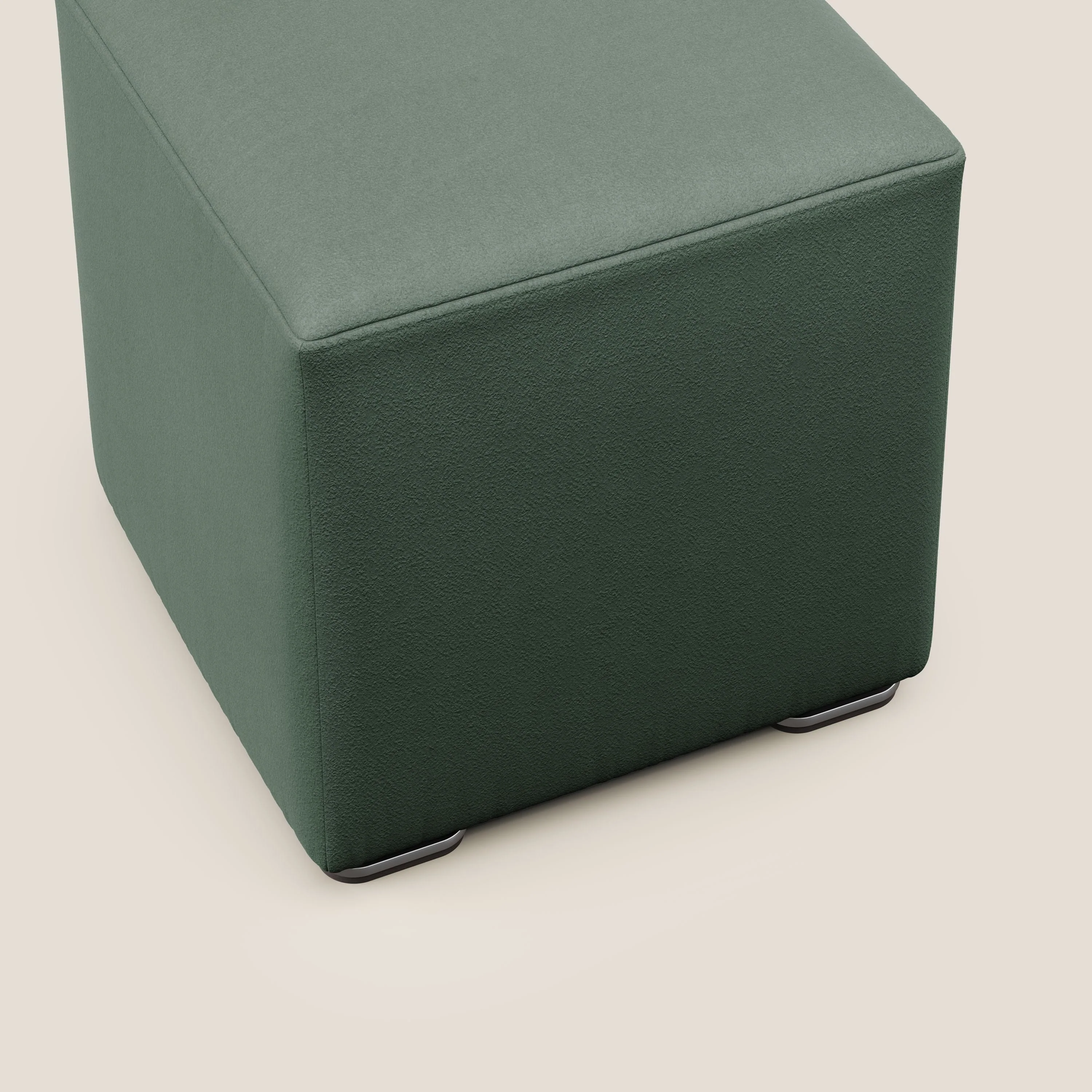 Cube pouf en microfibre détachable T11 vert - Image 6