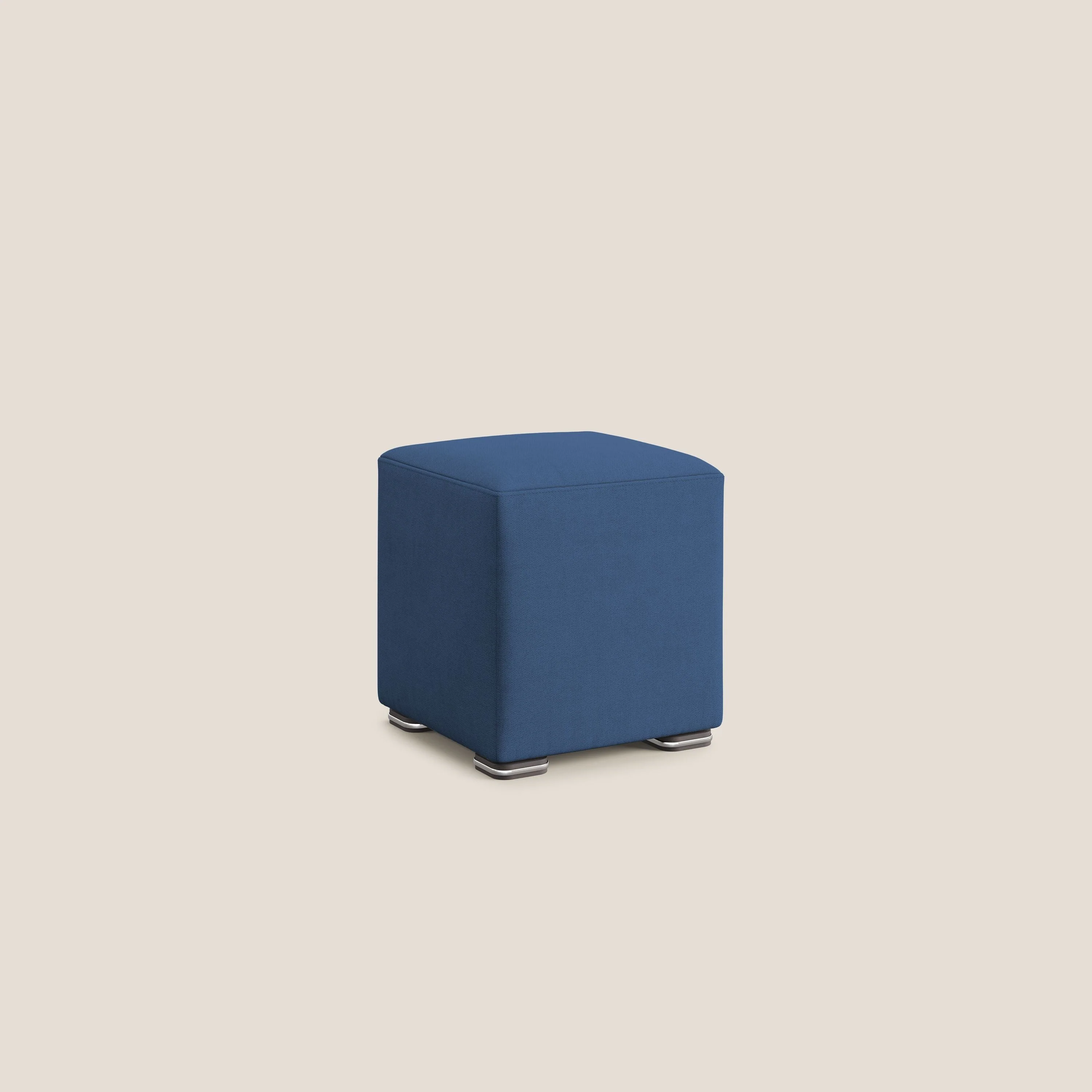 Cube pouf en tissu doux imperméable T02 bleu - Image 2