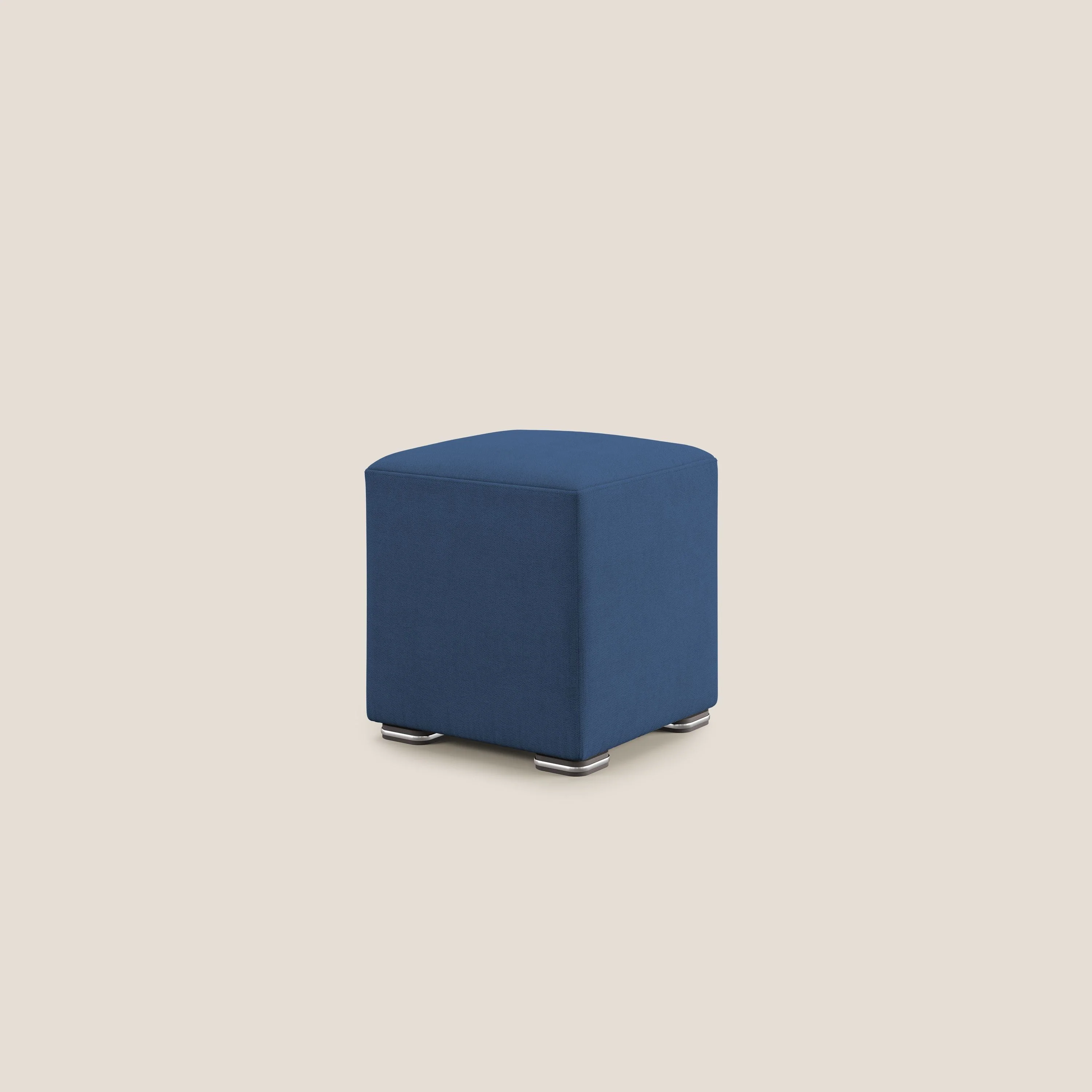 Cube pouf en tissu doux imperméable T02 bleu - Image 3