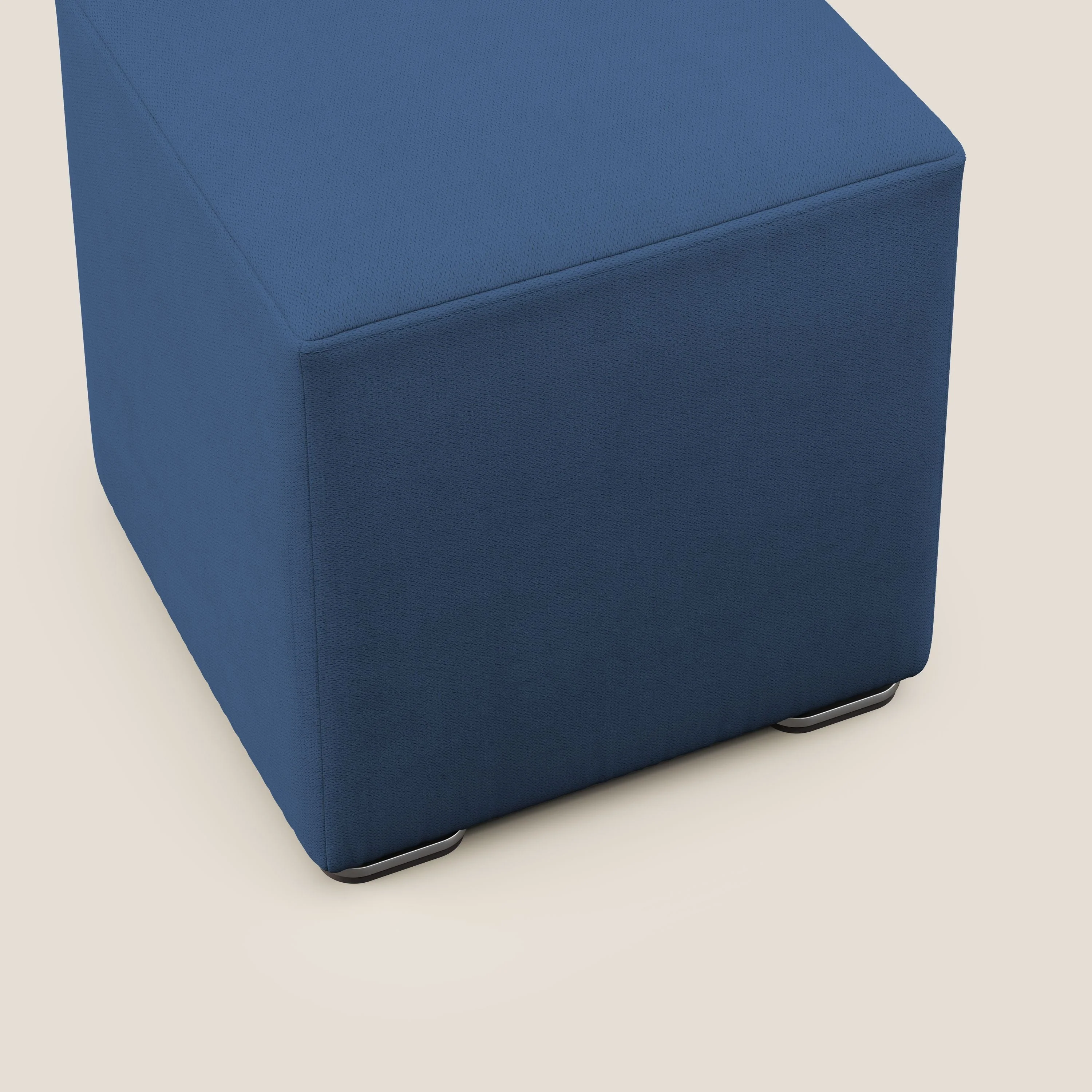 Cube pouf en tissu doux imperméable T02 bleu - Image 5