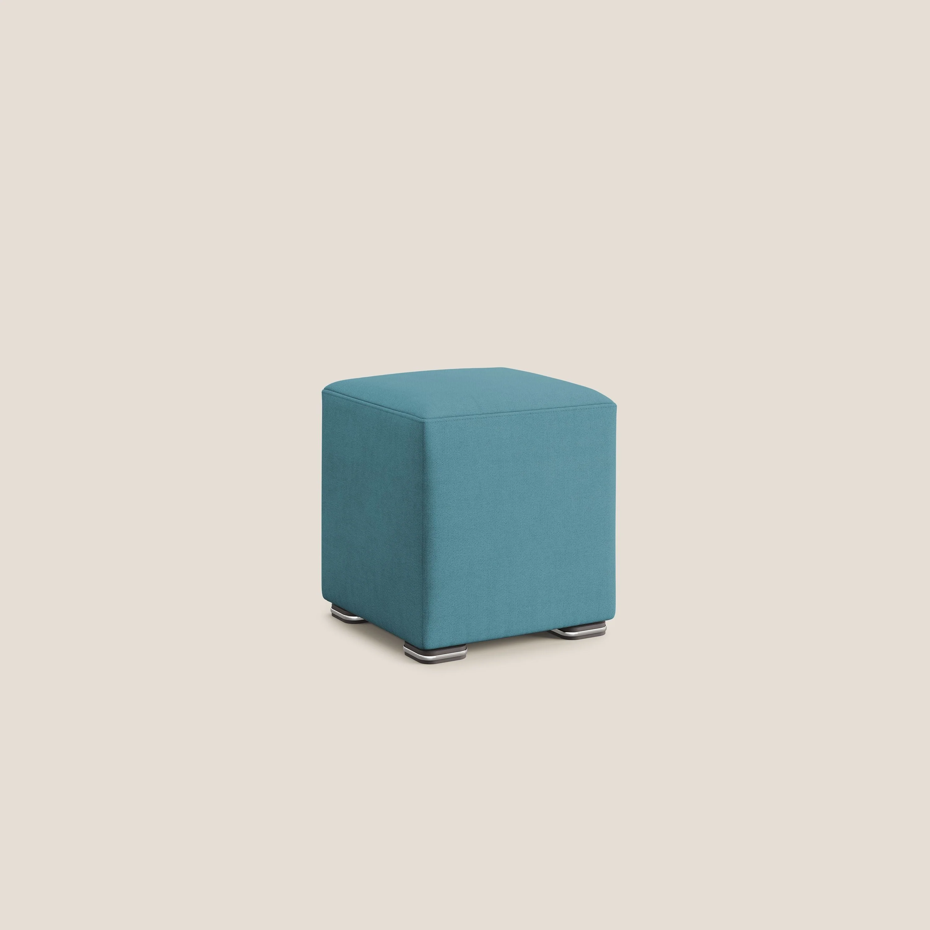 Cube pouf en tissu doux imperméable T02 bleu ciel - Image 2