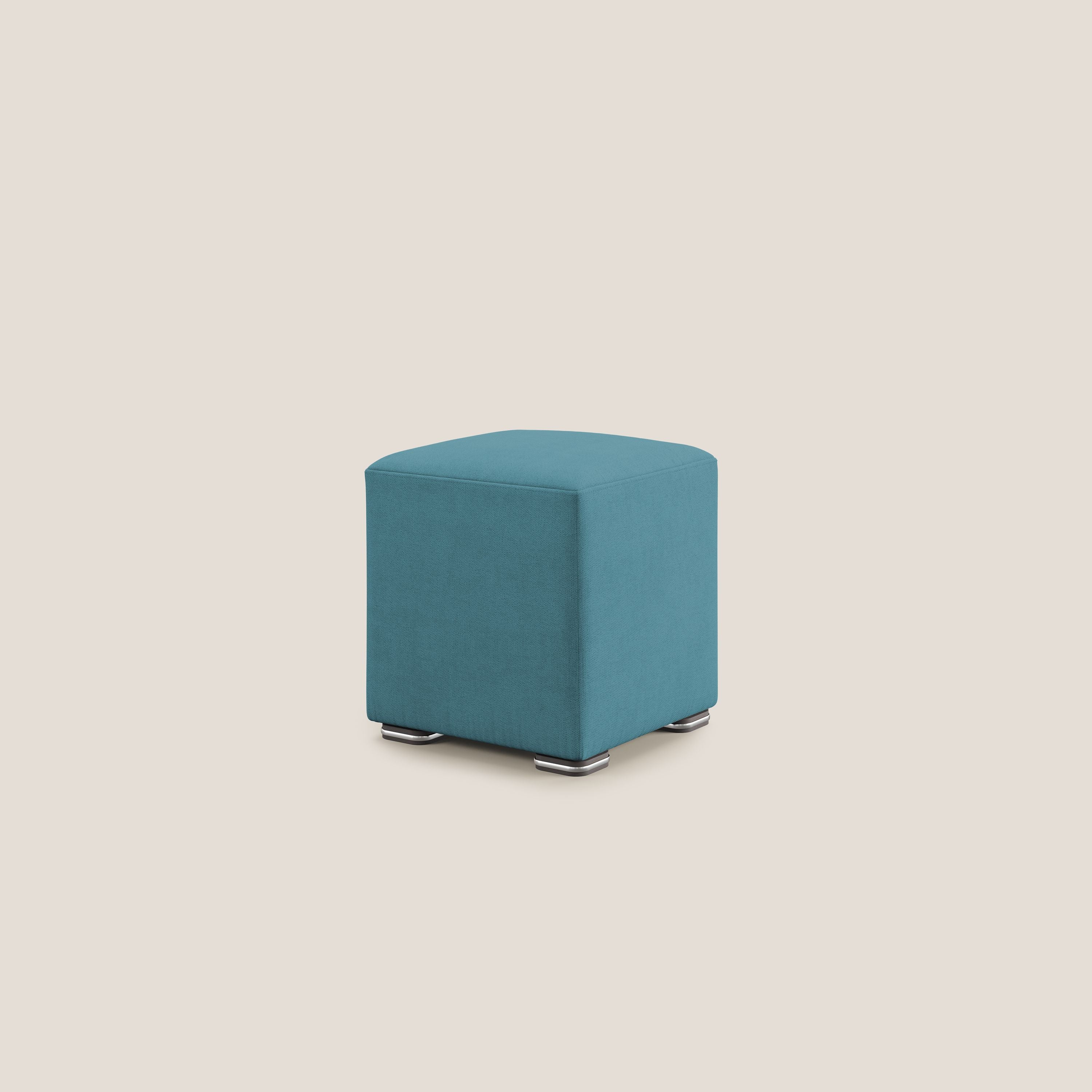 Cube pouf en tissu doux imperméable T02 bleu ciel - Image 3