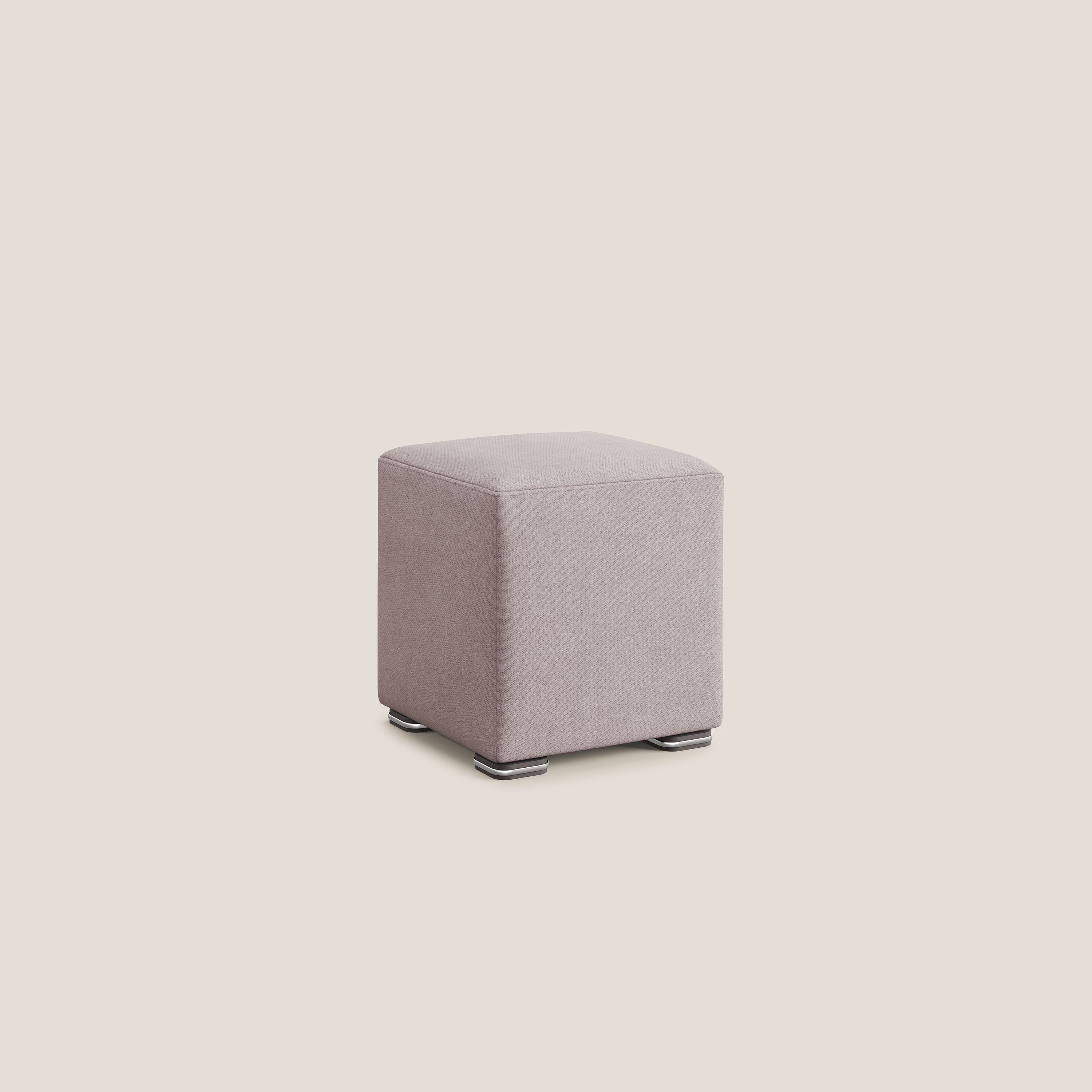 Cube pouf en tissu doux imperméable T02 rose - Image 2