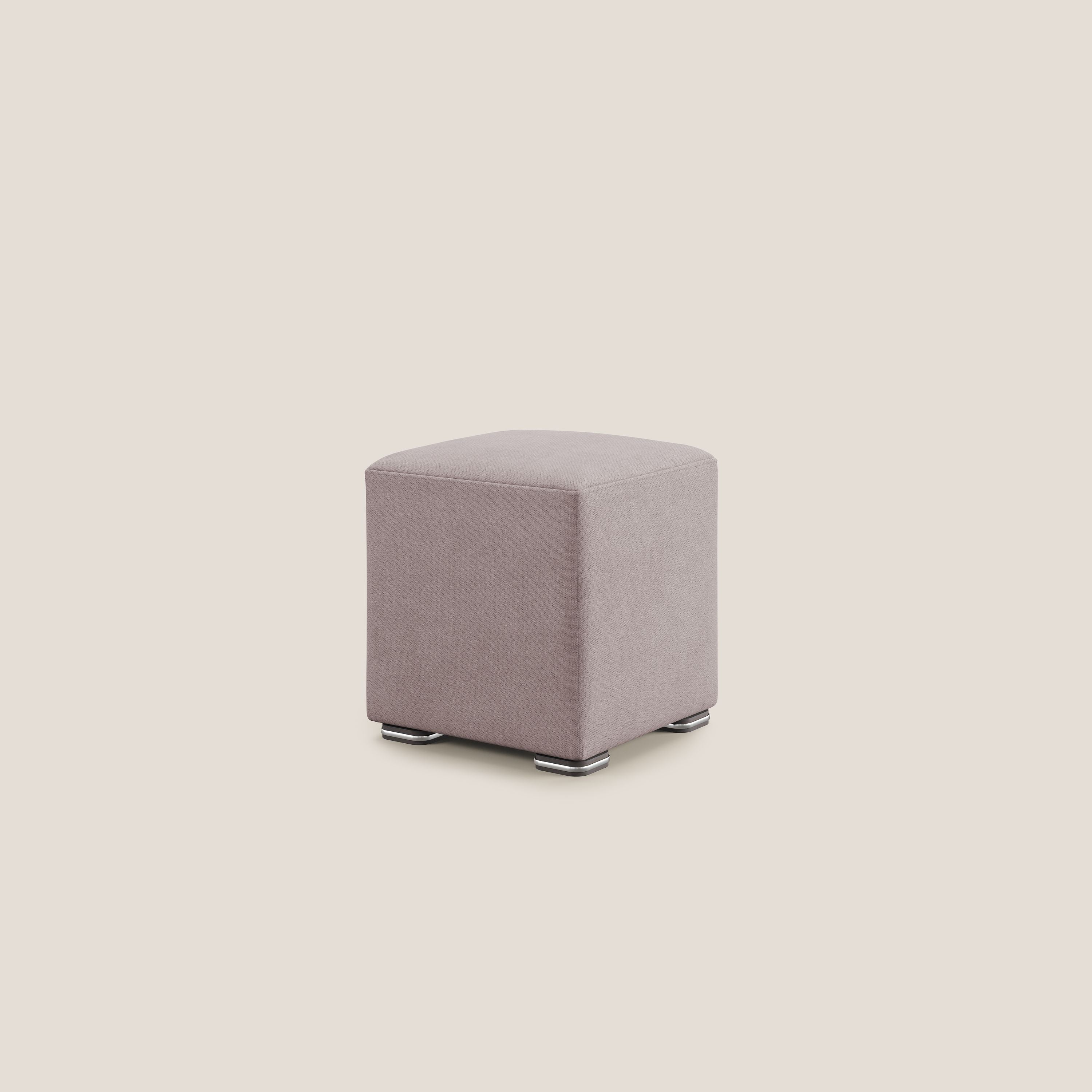 Cube pouf en tissu doux imperméable T02 rose - Image 3