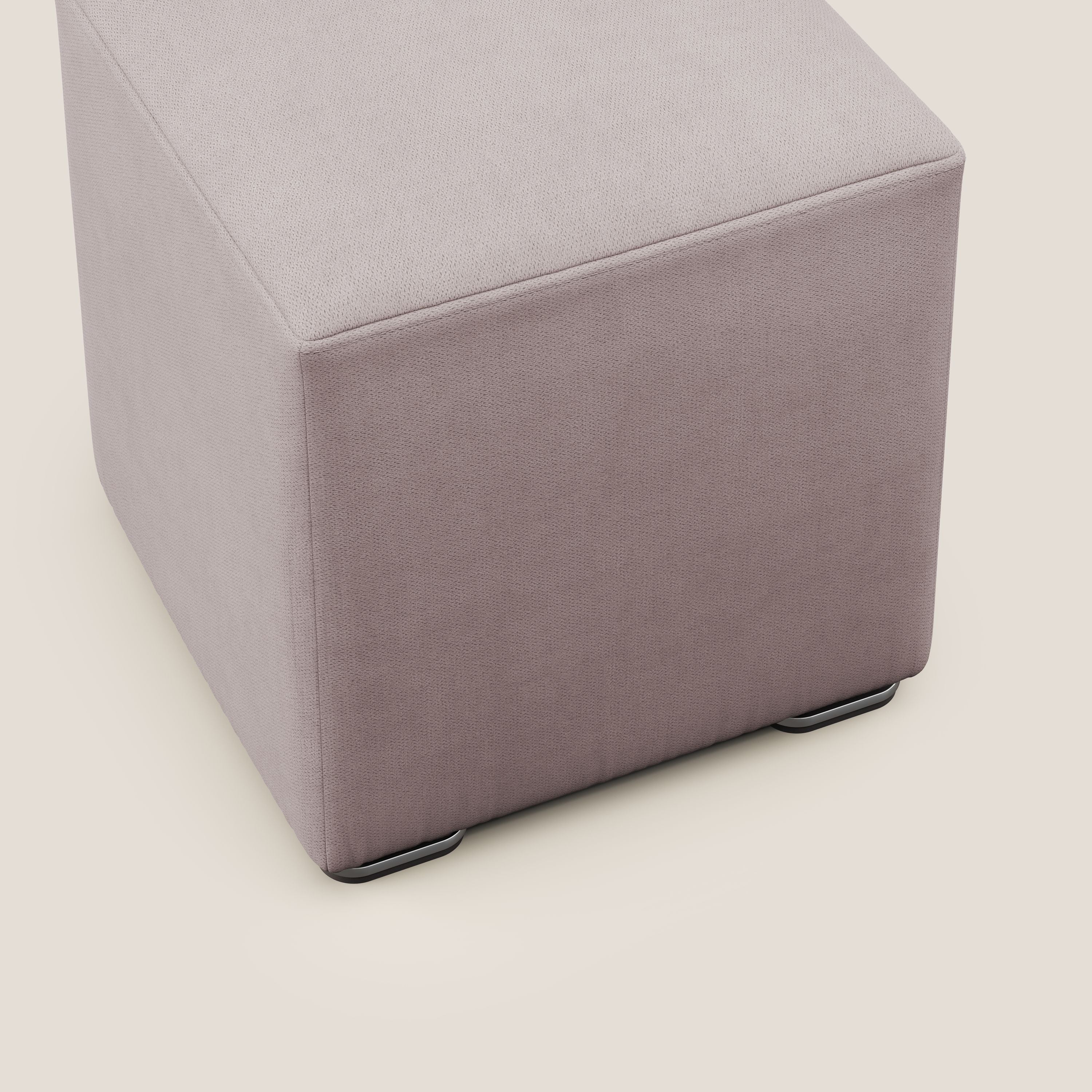 Cube pouf en tissu doux imperméable T02 rose - Image 5