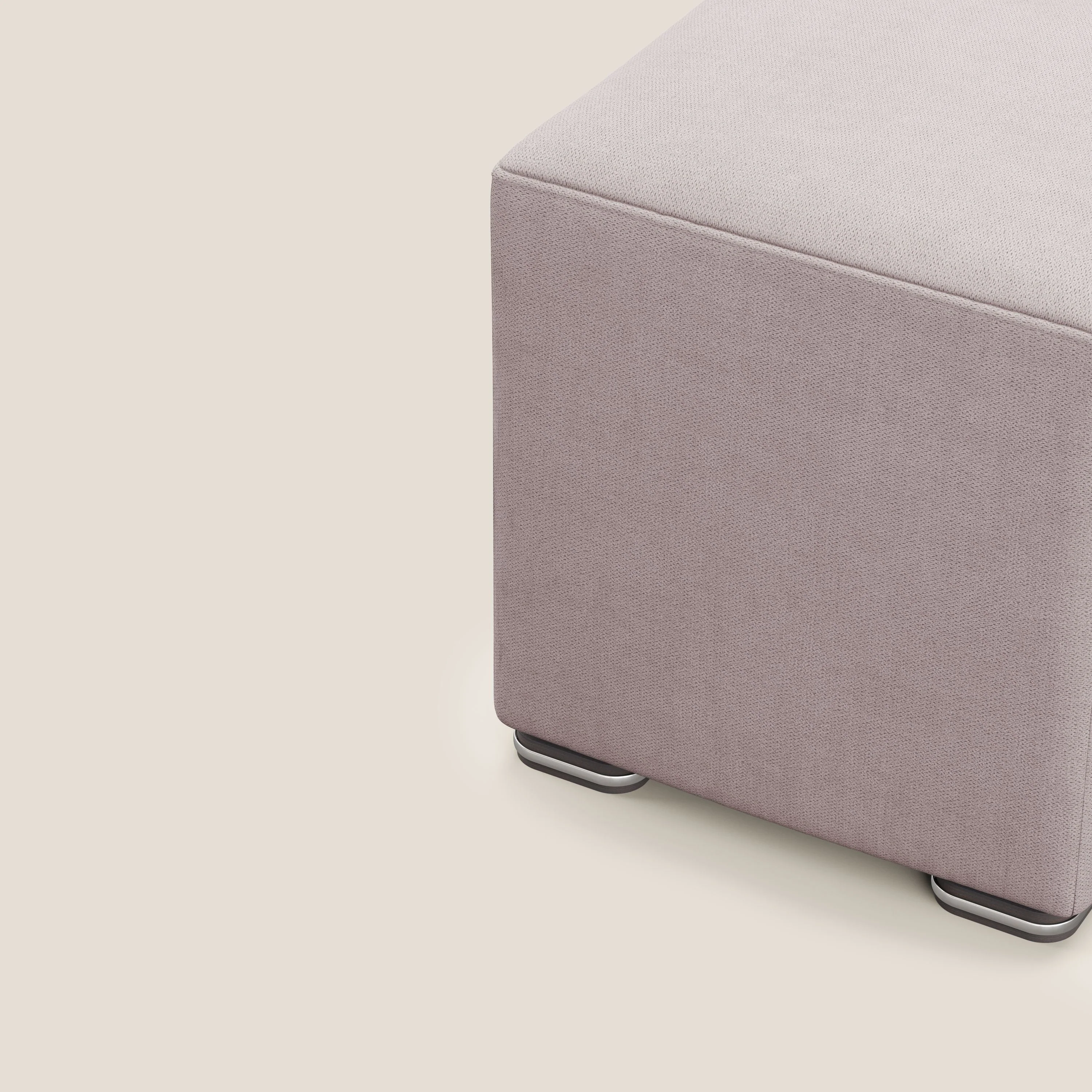 Cube pouf en tissu doux imperméable T02 rose - Image 6