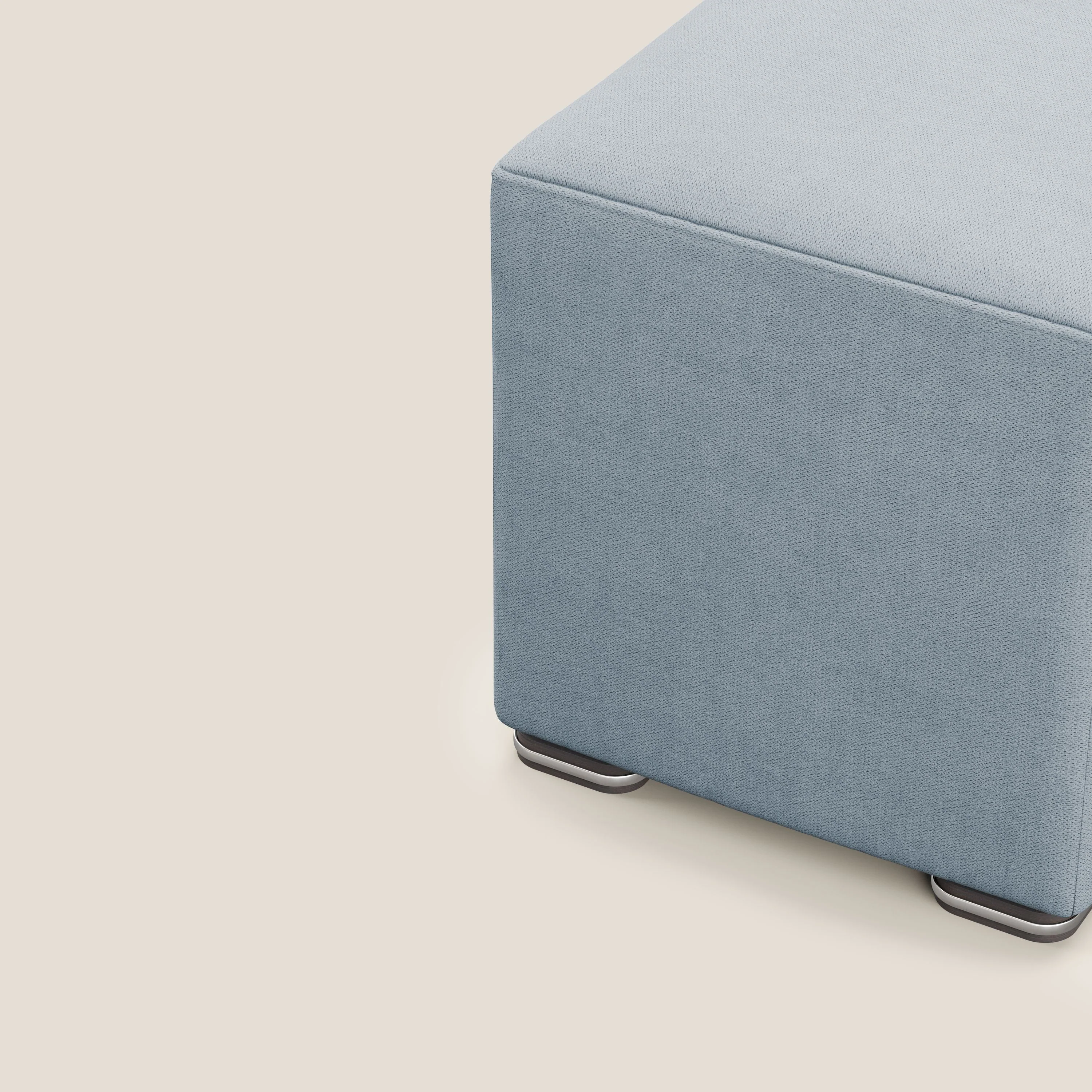 Cube pouf en tissu doux imperméable T02 sucre glace - Image 6