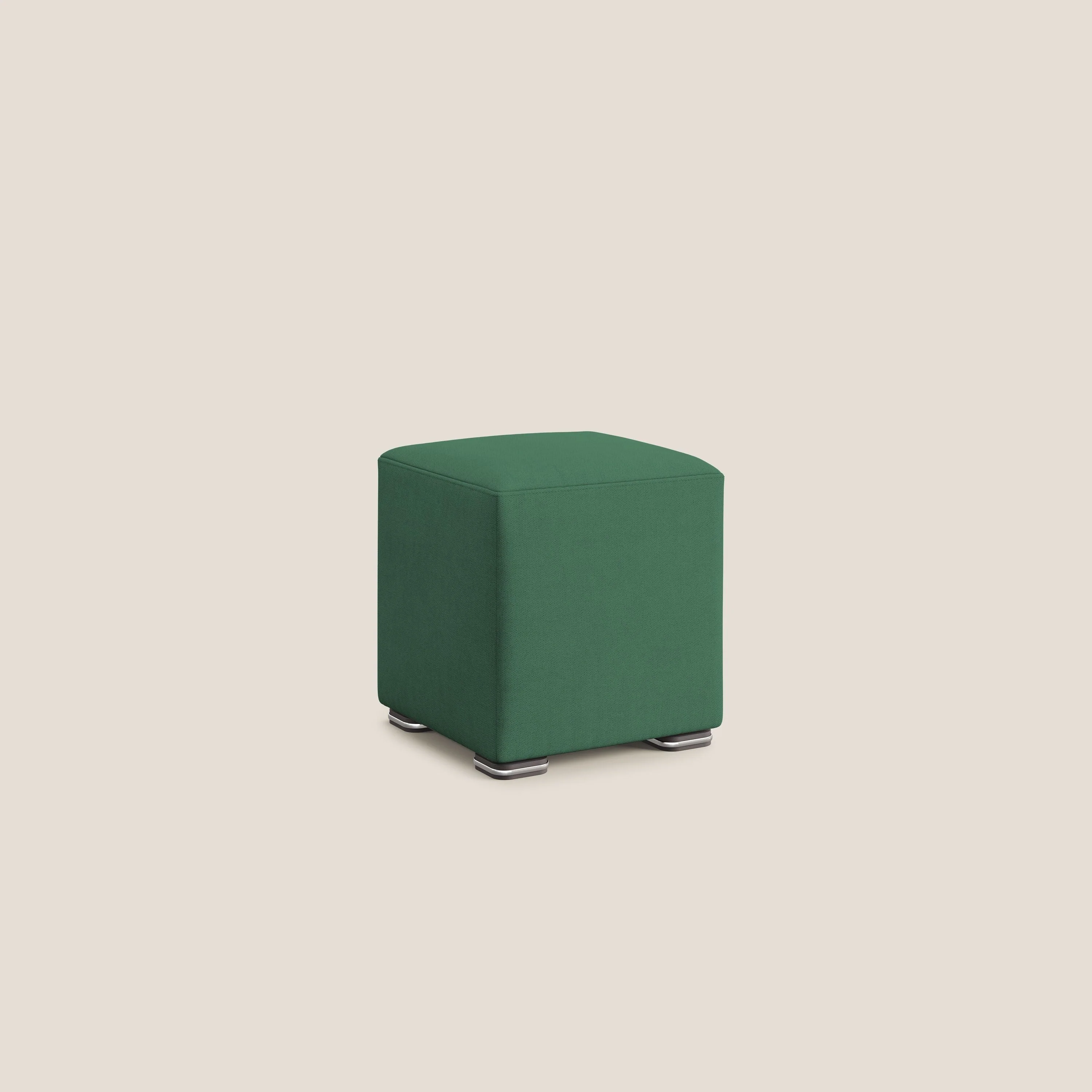 Cube pouf en tissu doux imperméable T02 vert - Image 2