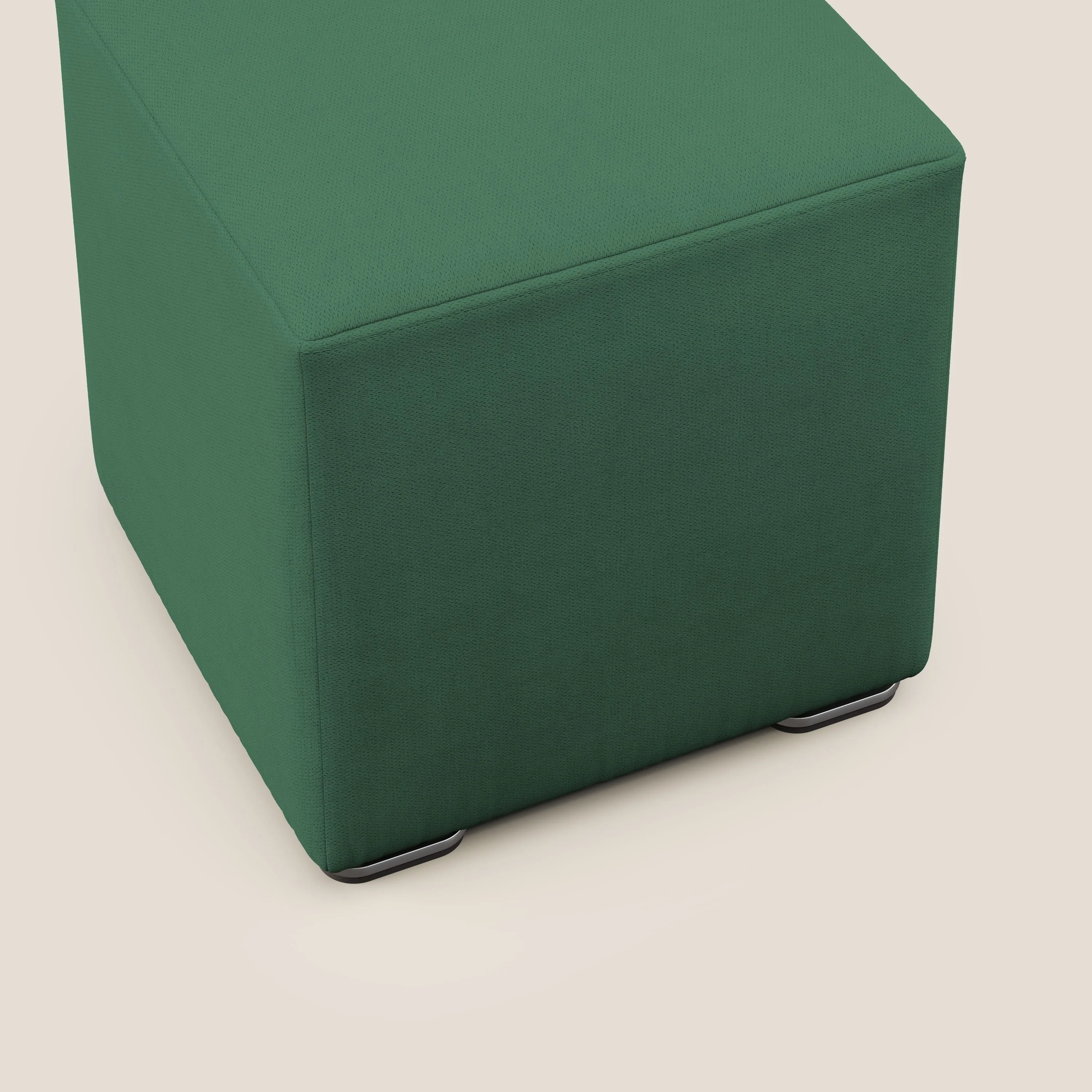 Cube pouf en tissu doux imperméable T02 vert - Image 5