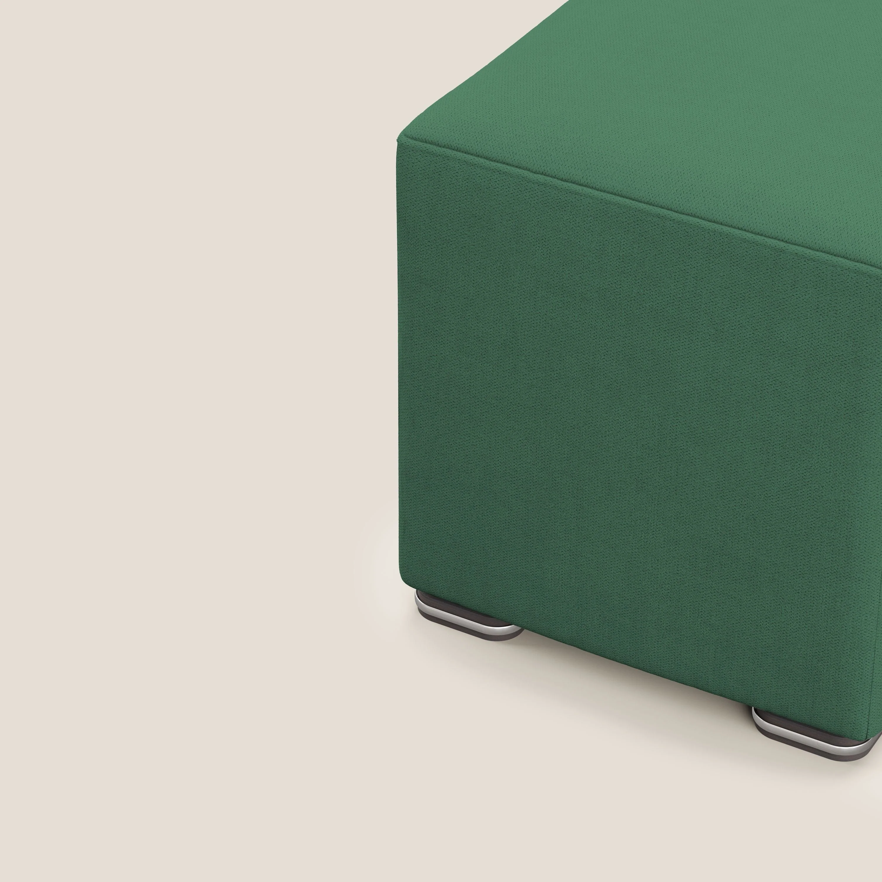Cube pouf en tissu doux imperméable T02 vert - Image 6