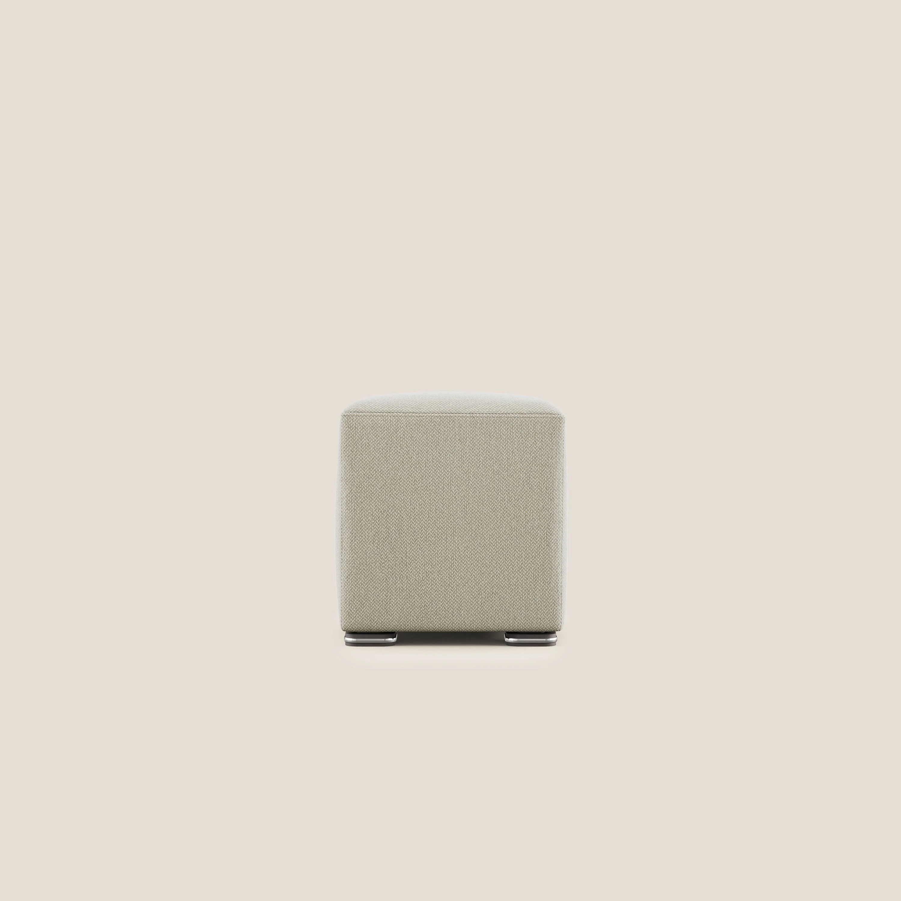 Cube pouf en tissu doux détachable T05 crème