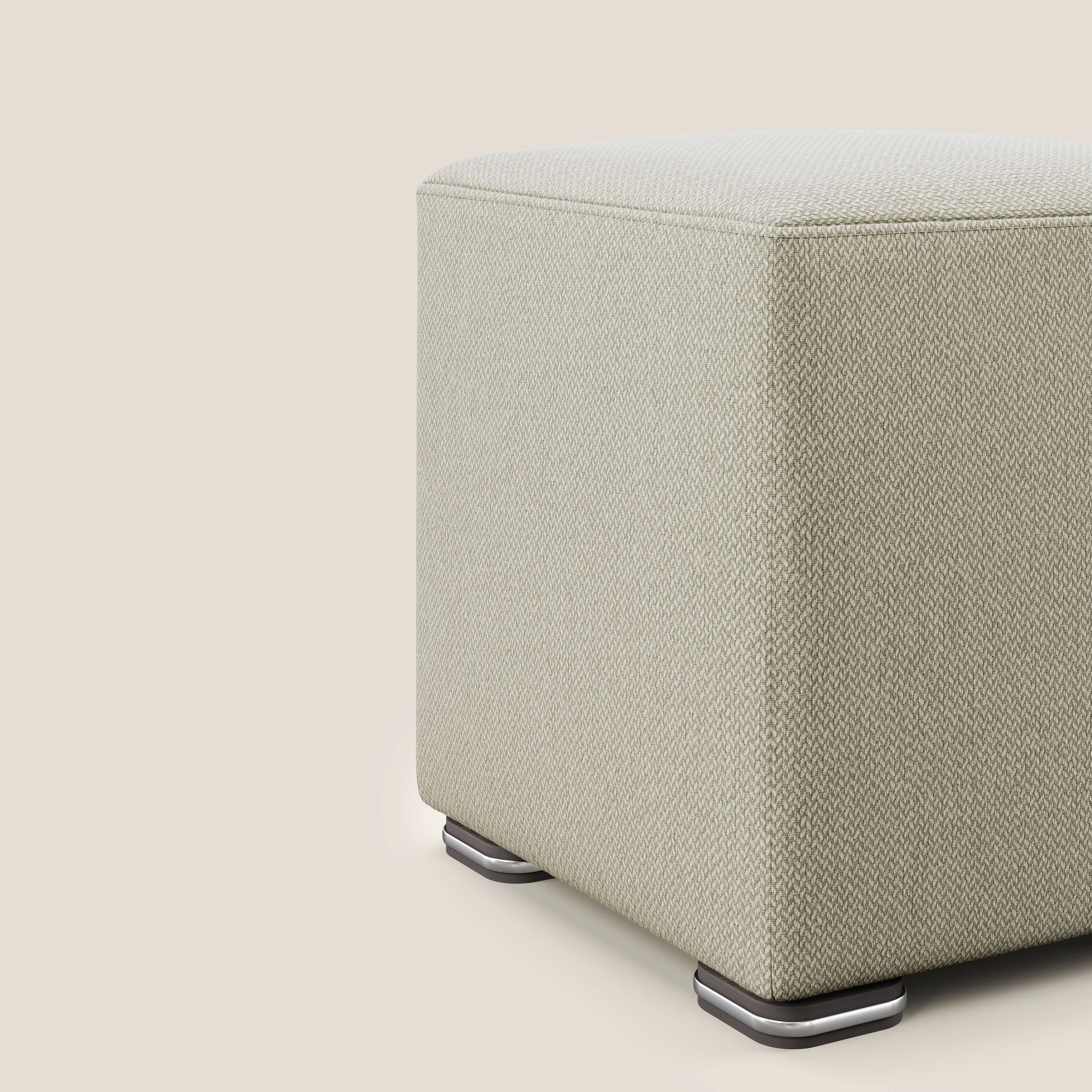 Cube pouf en tissu doux détachable T05 crème - Image 5