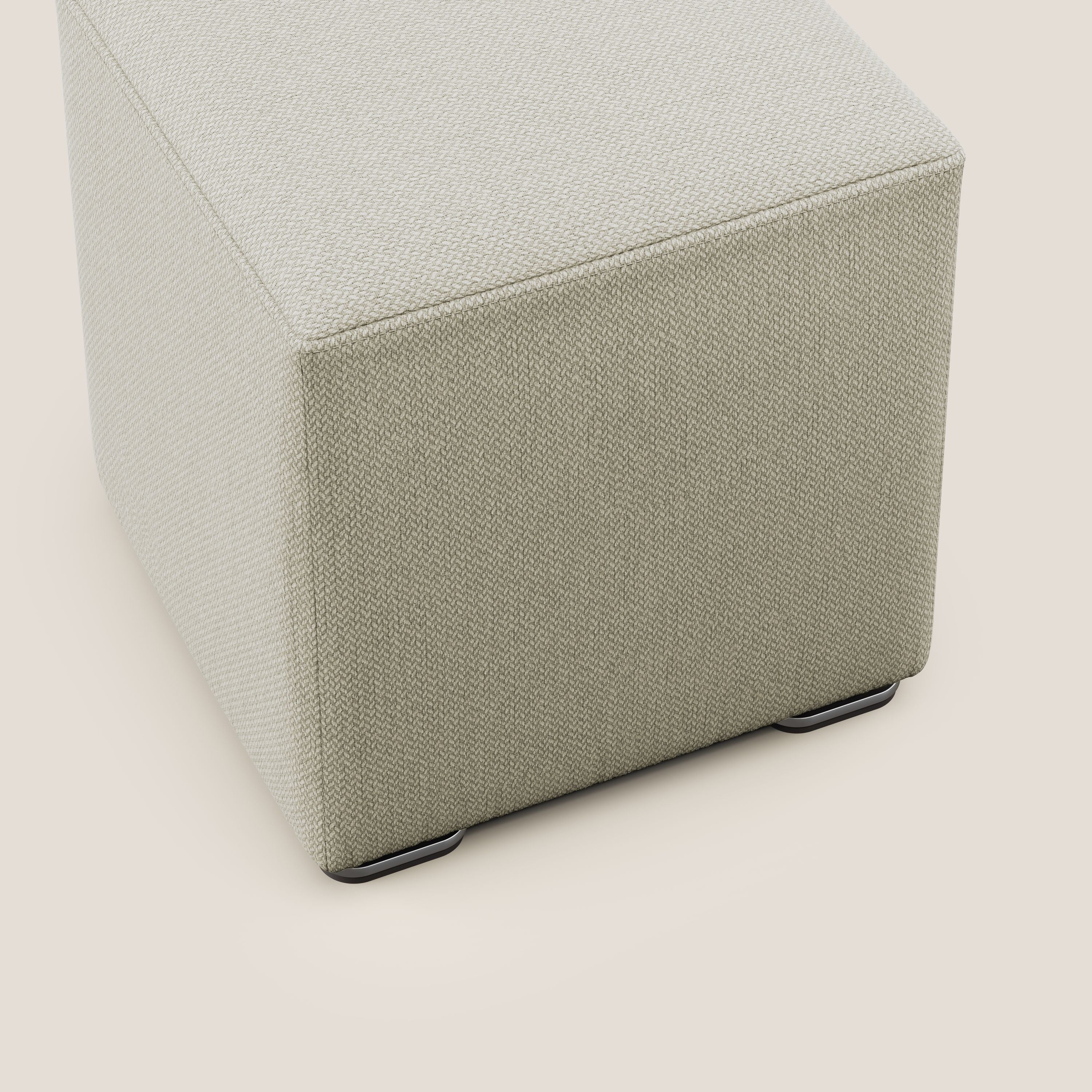Cube pouf en tissu doux détachable T05 crème - Image 6