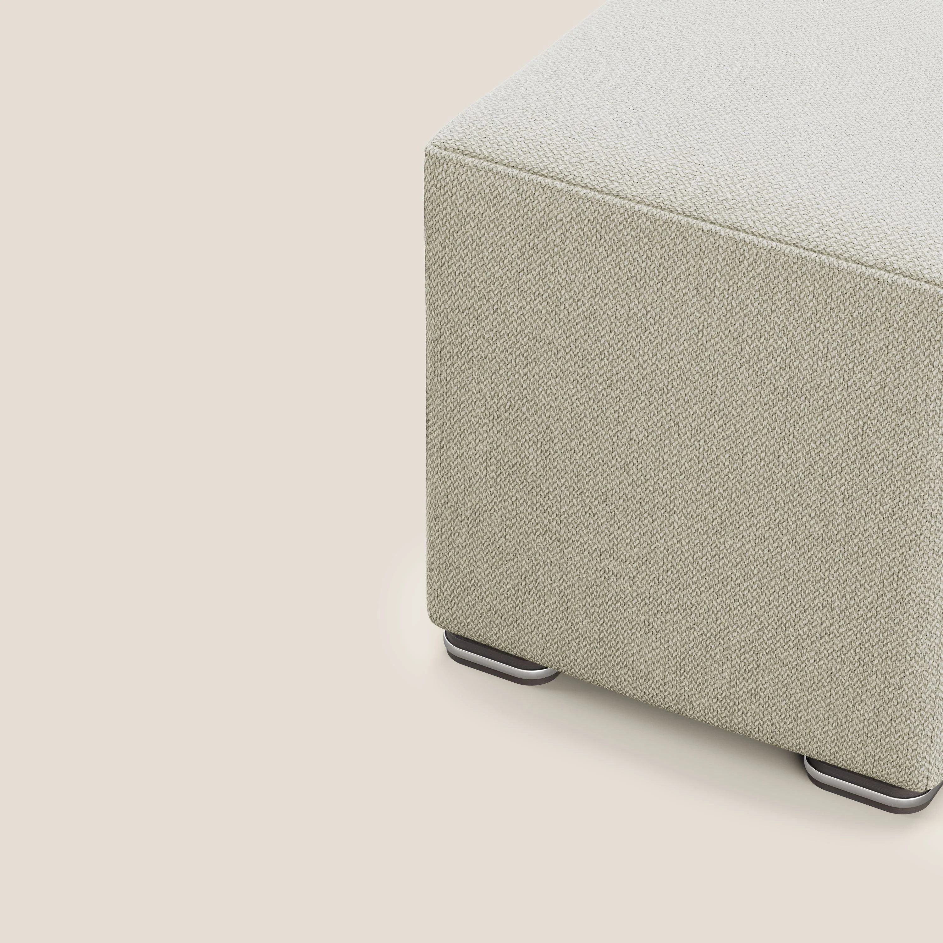 Cube pouf en tissu doux détachable T05 crème - Image 7
