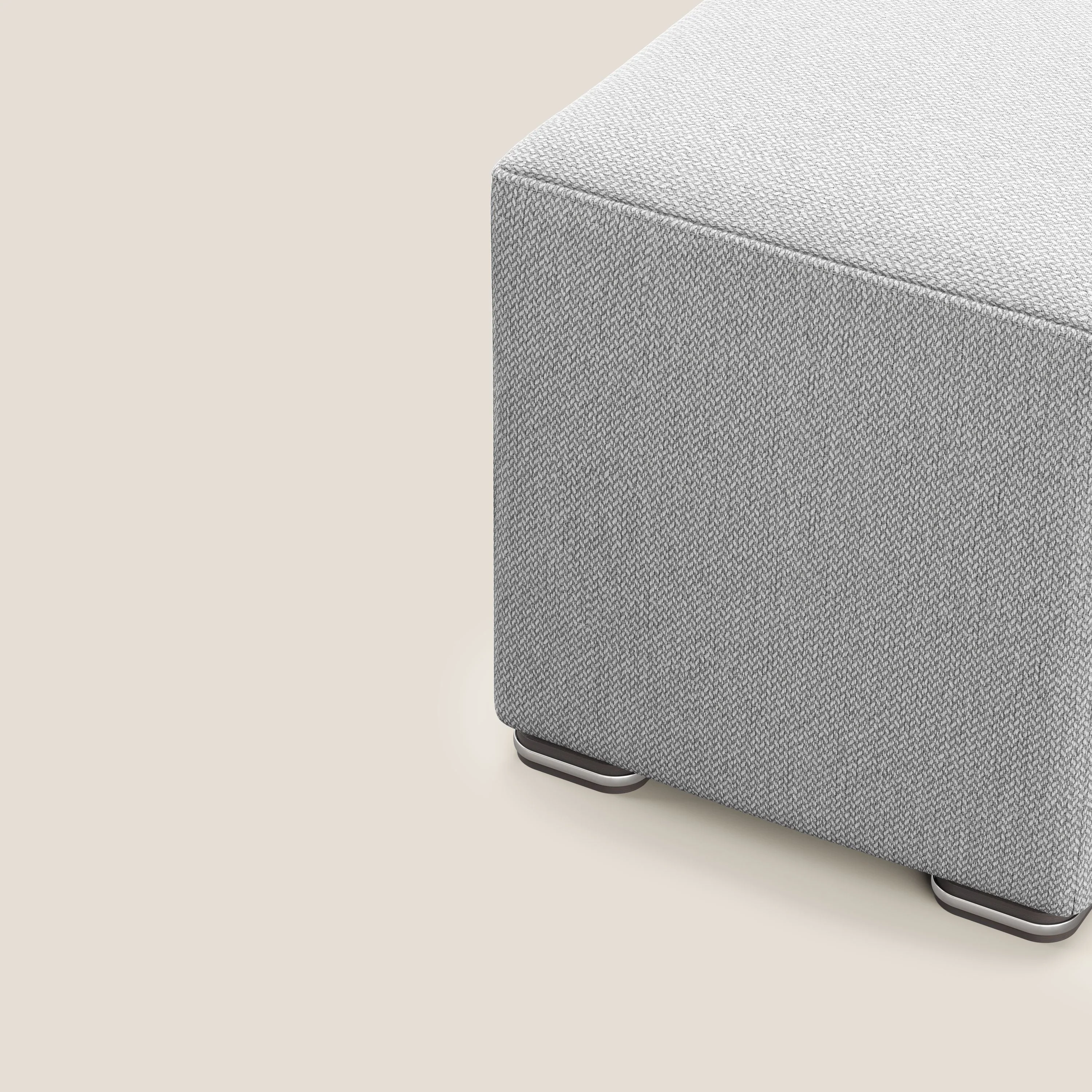 Cube pouf en tissu doux détachable T05 gris - Image 7