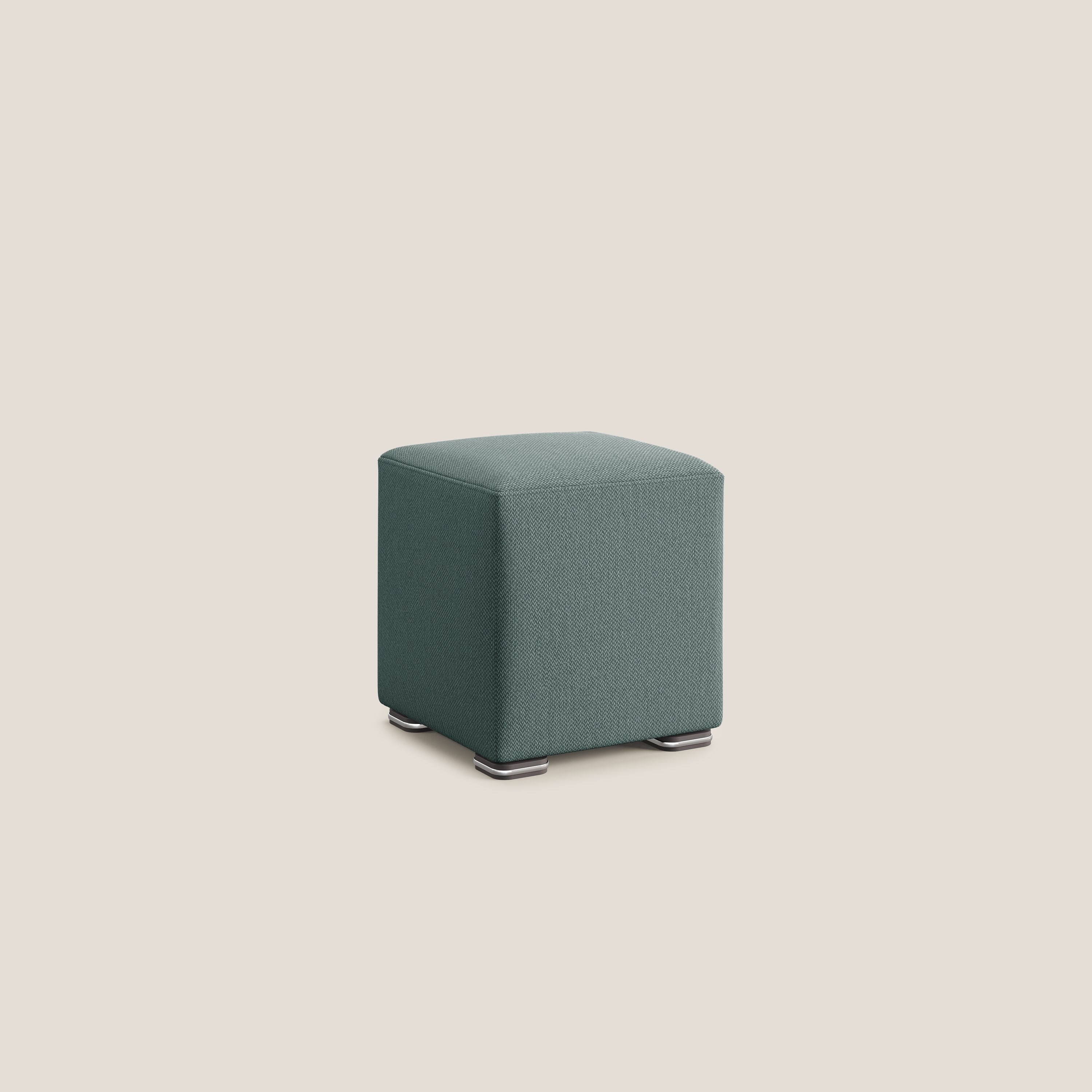 Cube pouf en tissu doux détachable T05 vert - Image 2