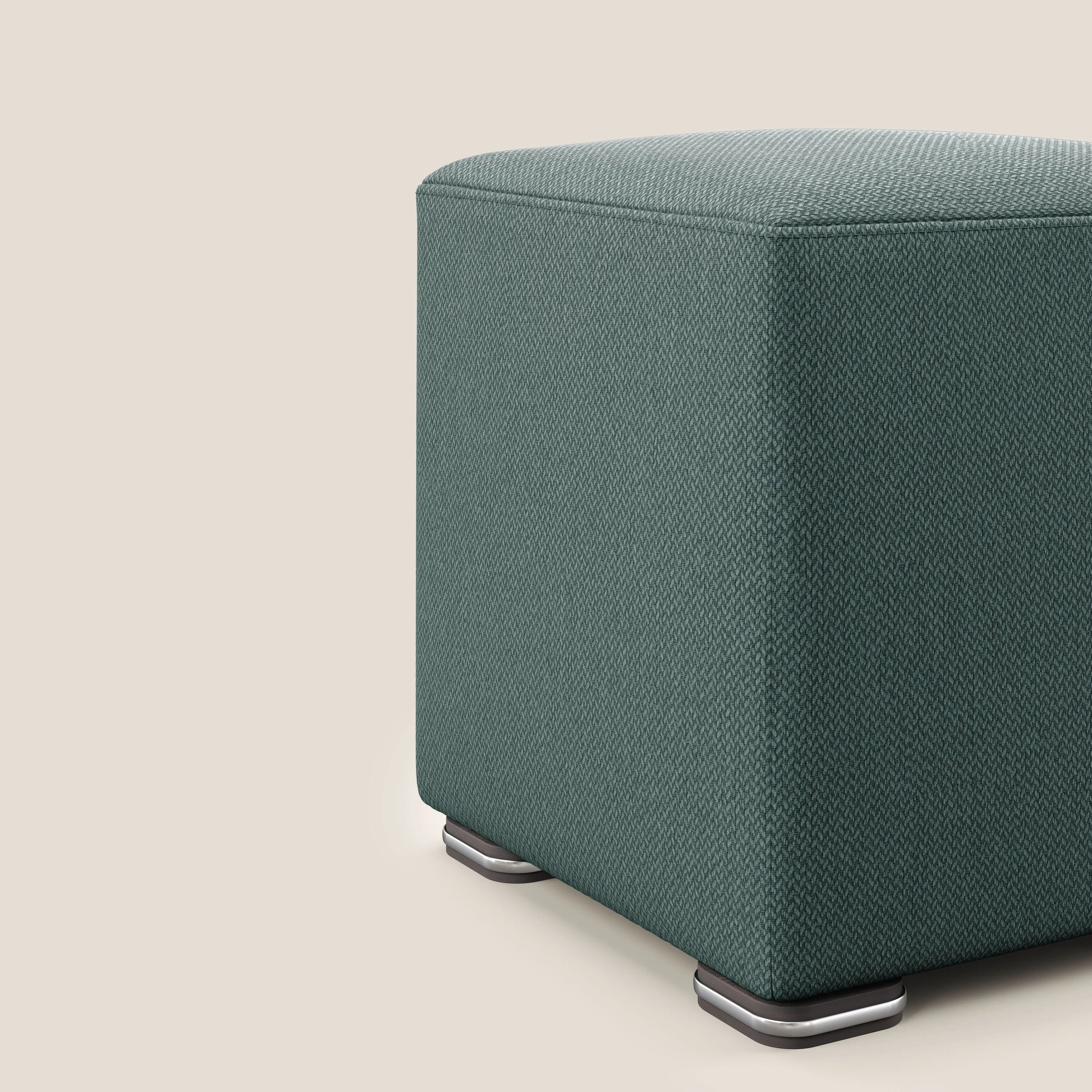 Cube pouf en tissu doux détachable T05 vert - Image 5