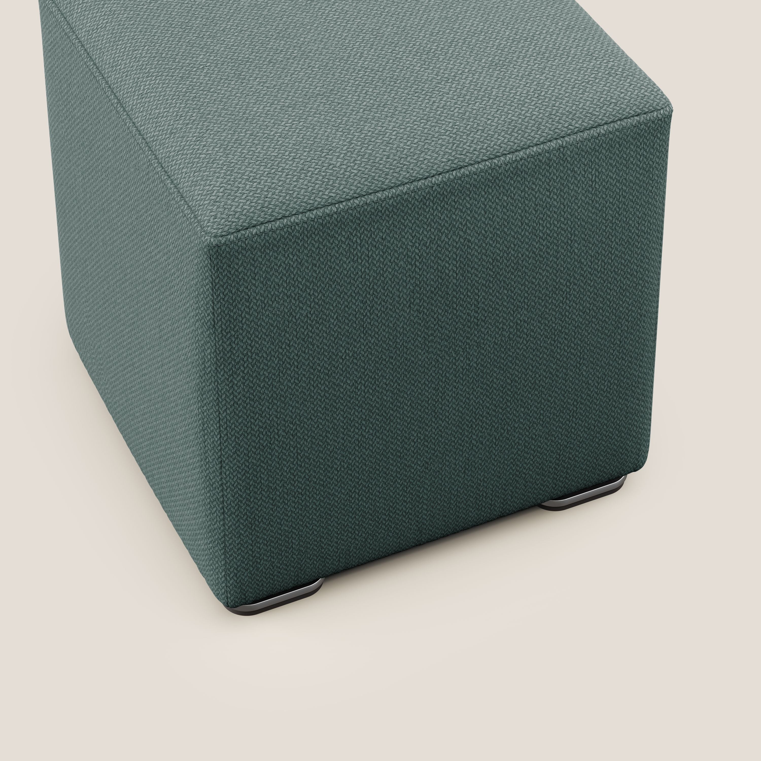 Cube pouf en tissu doux détachable T05 vert - Image 6
