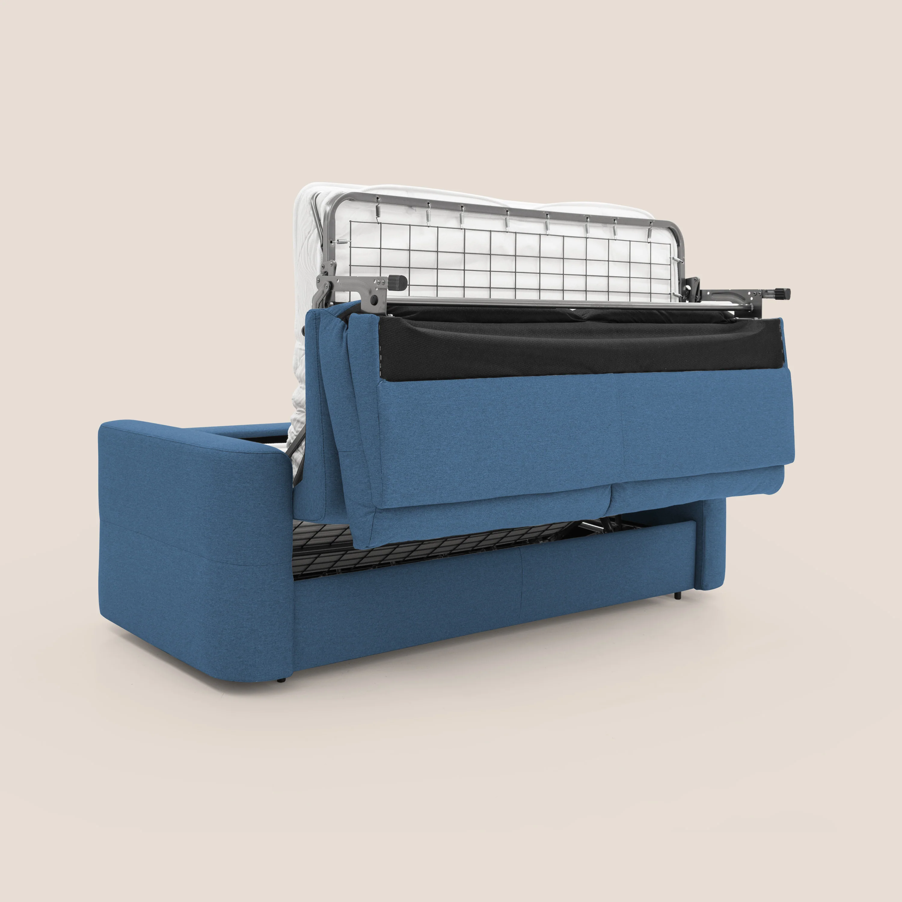 Cupido Canapé convertible 202 cm ( mat. 140 x 197 cm) matelas H18 cm en tissu imperméable T13  Bleu - Image 3