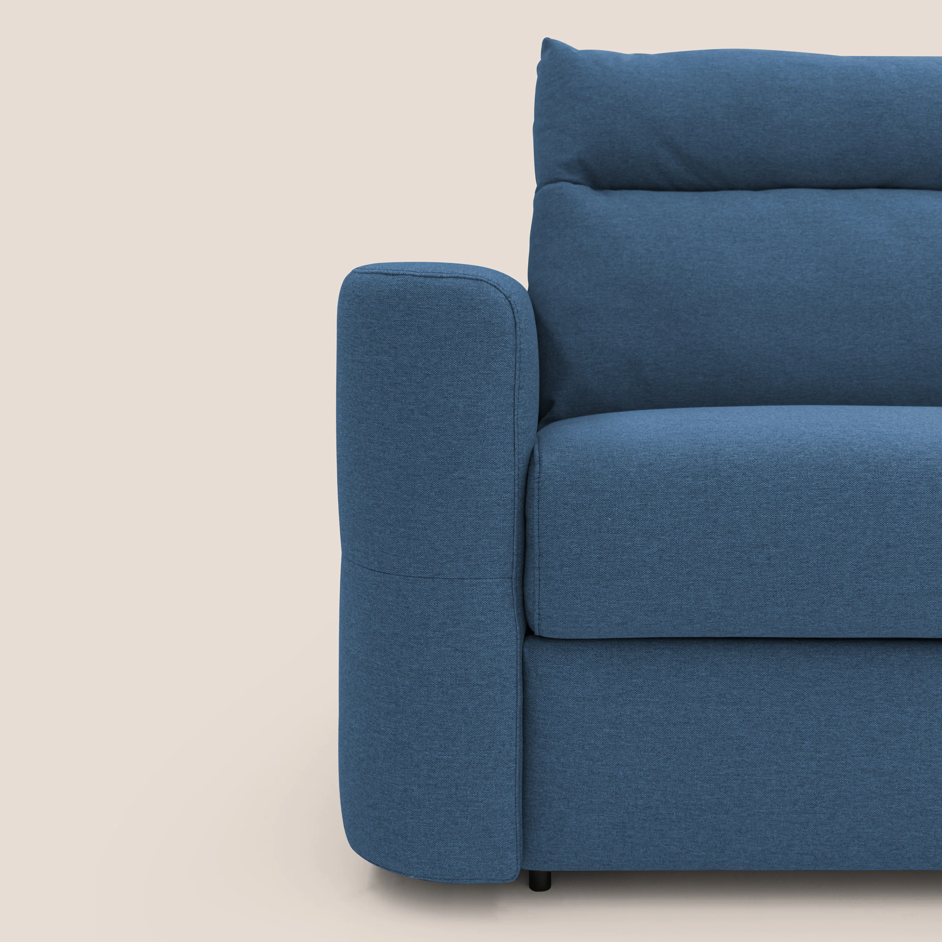 Cupido Canapé convertible 202 cm ( mat. 140 x 197 cm) matelas H18 cm en tissu imperméable T13  Bleu - Image 5