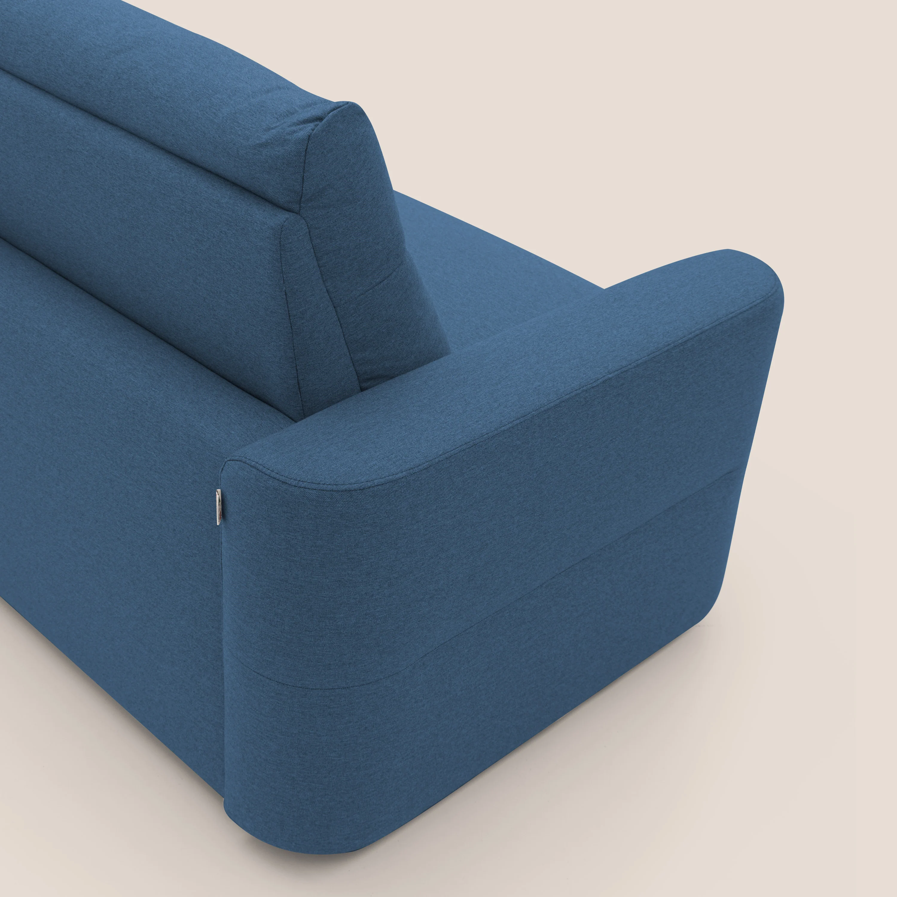 Cupido Canapé convertible 202 cm ( mat. 140 x 197 cm) matelas H18 cm en tissu imperméable T13  Bleu - Image 9