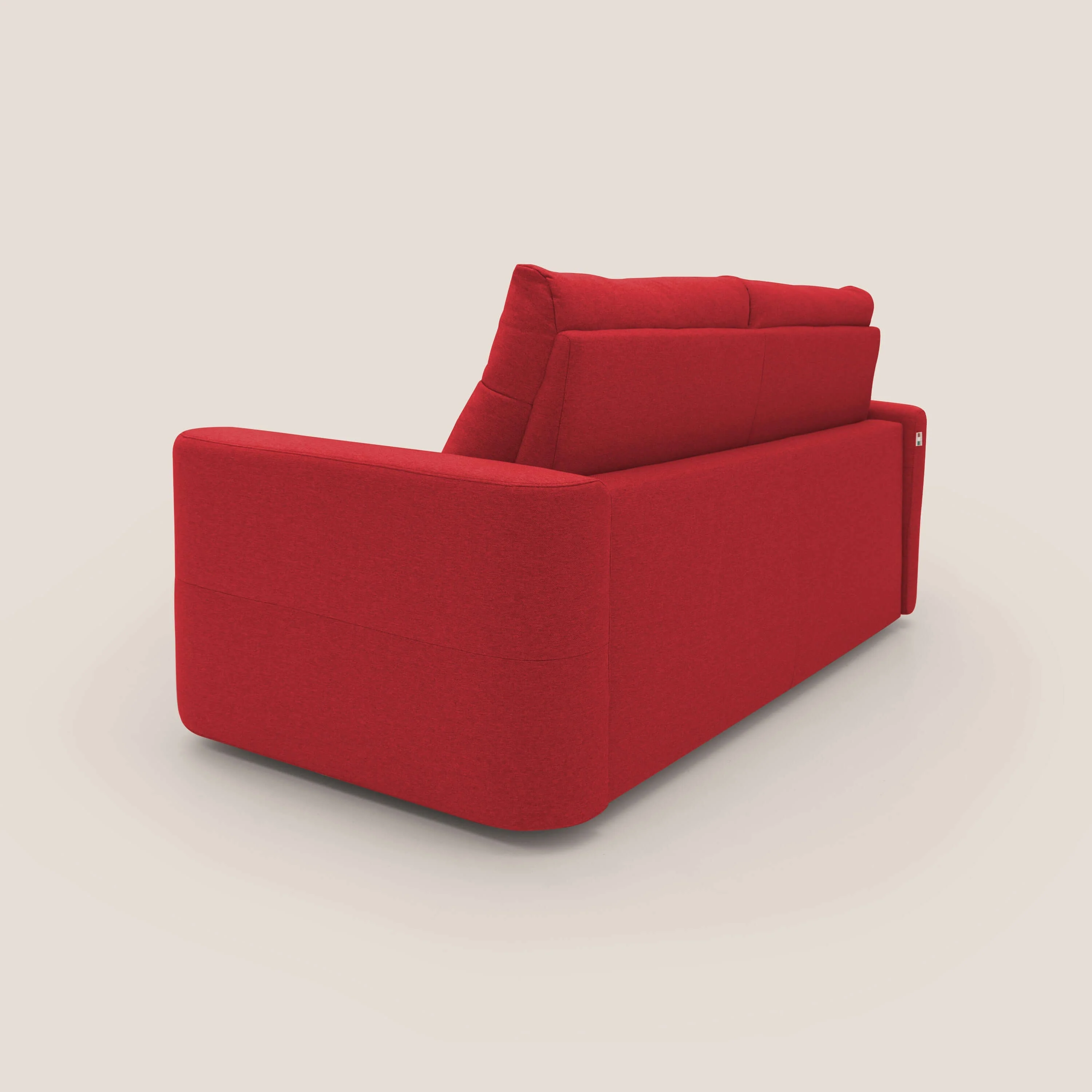 Cupido Canapé convertible matelas H18 cm au dossier haut moelleux en tissu imperméable T13 rouge - Image 10