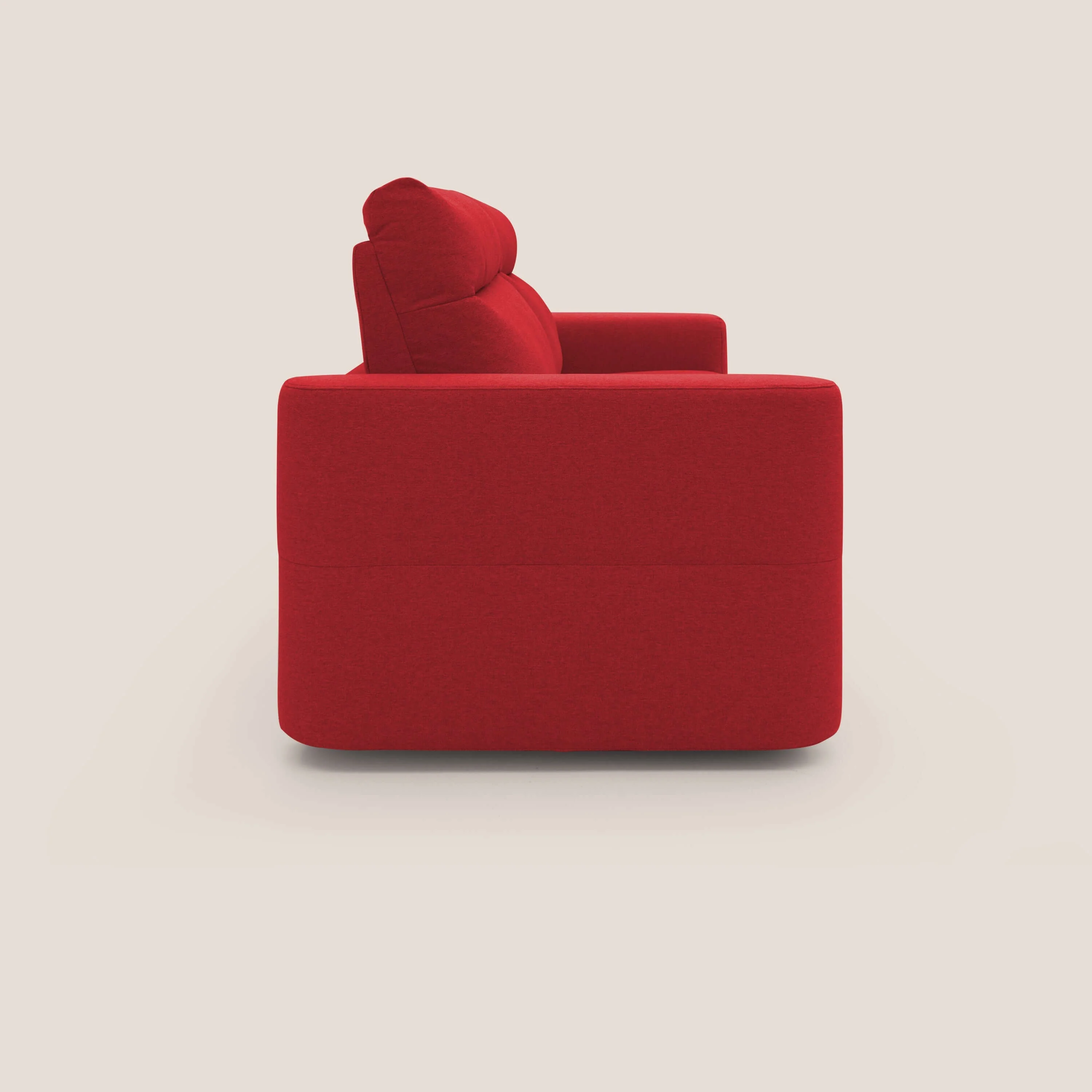Cupido Canapé convertible matelas H18 cm au dossier haut moelleux en tissu imperméable T13 rouge - Image 7
