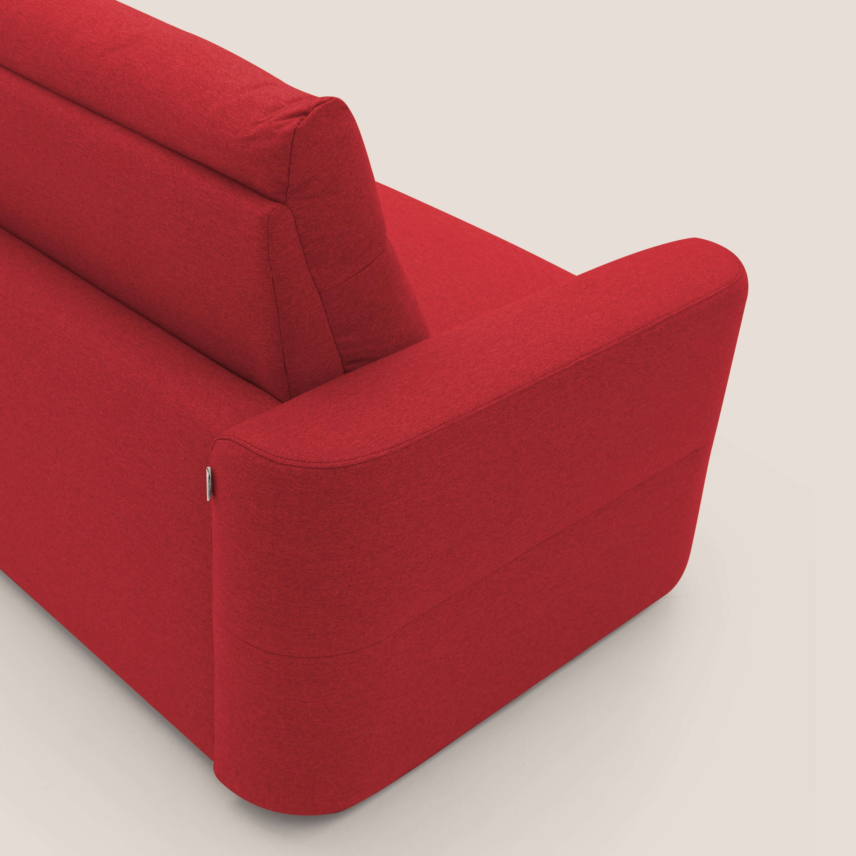 Cupido Canapé convertible matelas H18 cm au dossier haut moelleux en tissu imperméable T13 rouge - Image 9