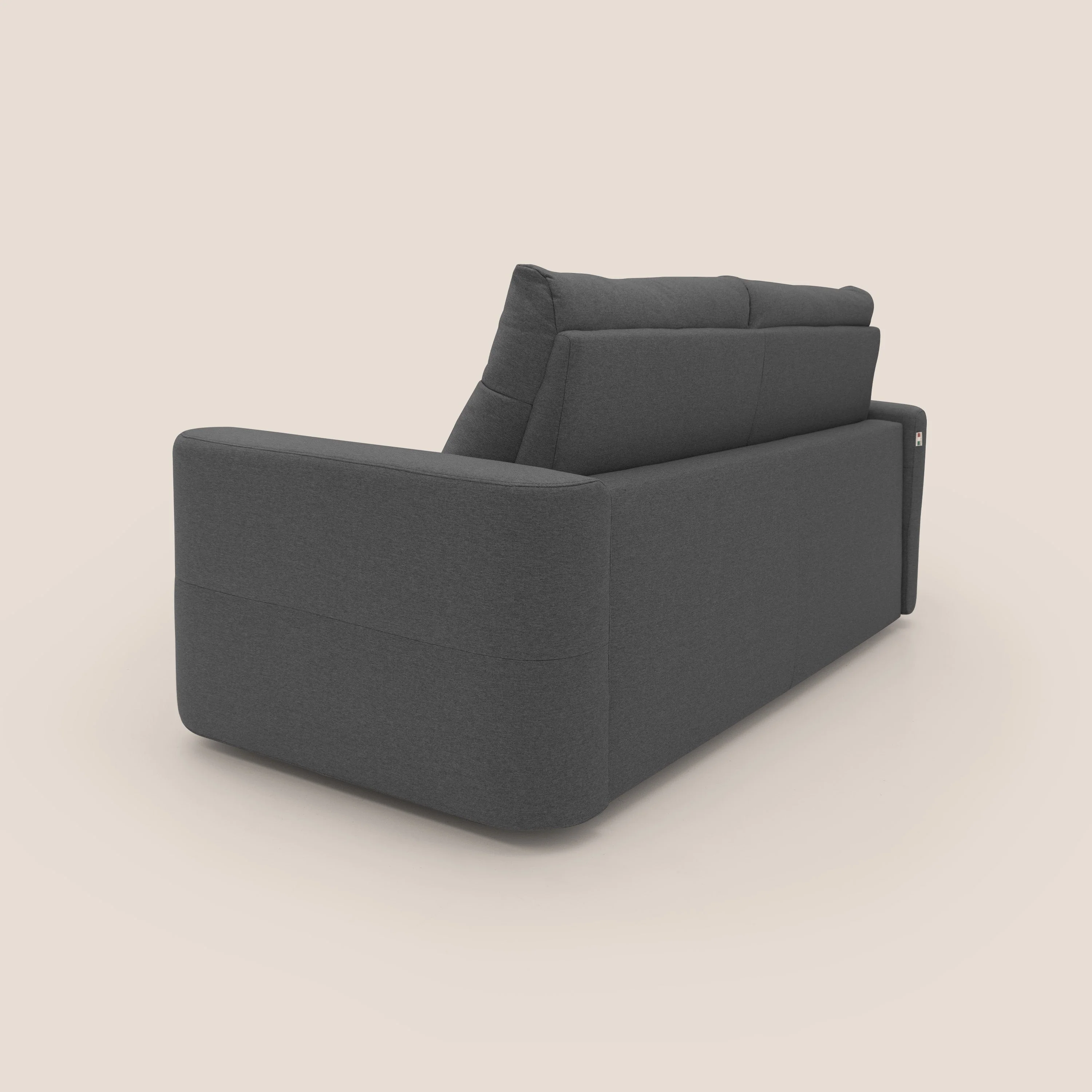 Cupido Canapé convertible matelas H18 cm au dossier haut moelleux en tissu imperméable T13 anthracite - Image 10
