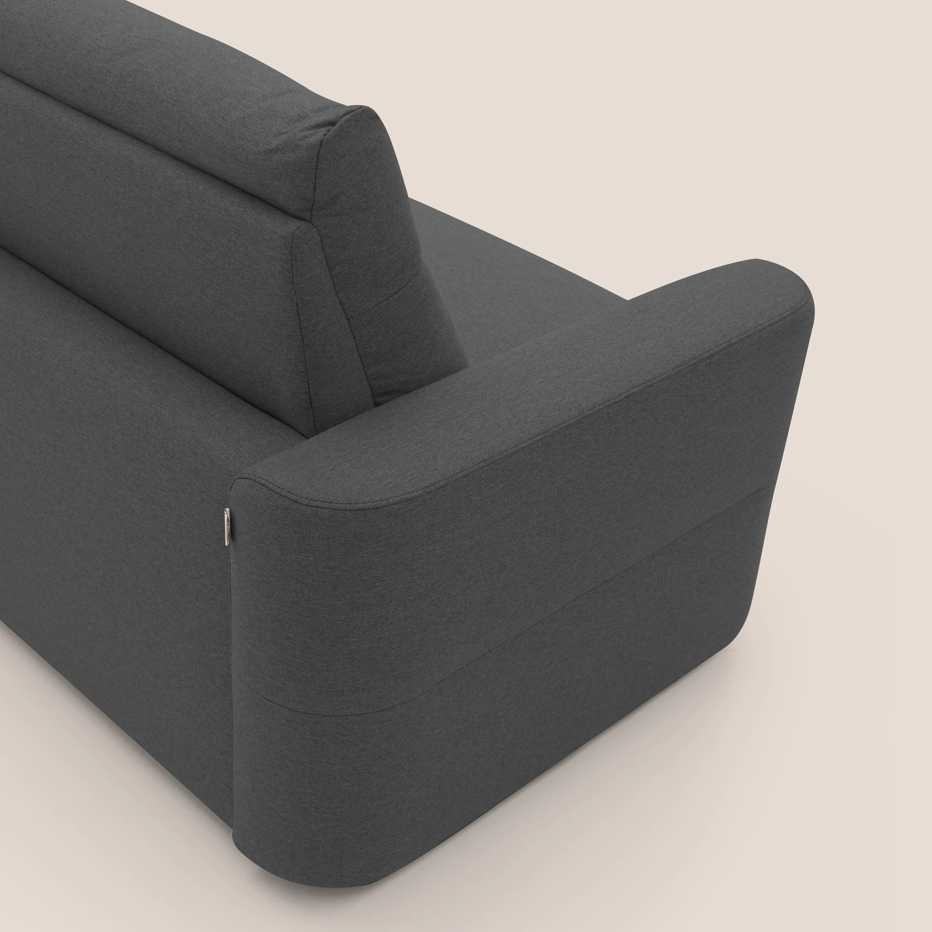 Cupido Canapé convertible matelas H18 cm au dossier haut moelleux en tissu imperméable T13 anthracite - Image 9
