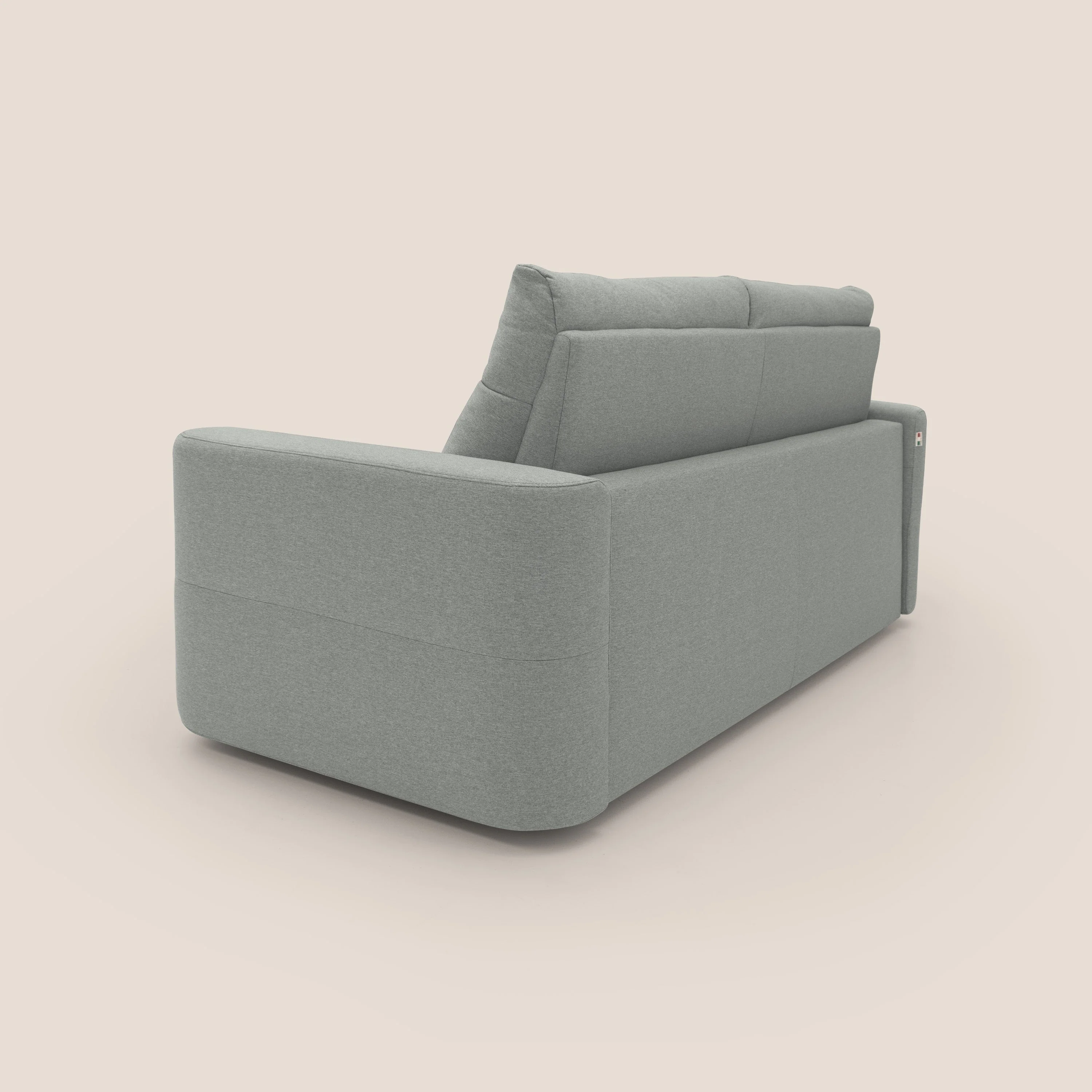 Cupido Canapé convertible matelas H18 cm au dossier haut moelleux en tissu imperméable T13 gris - Image 10
