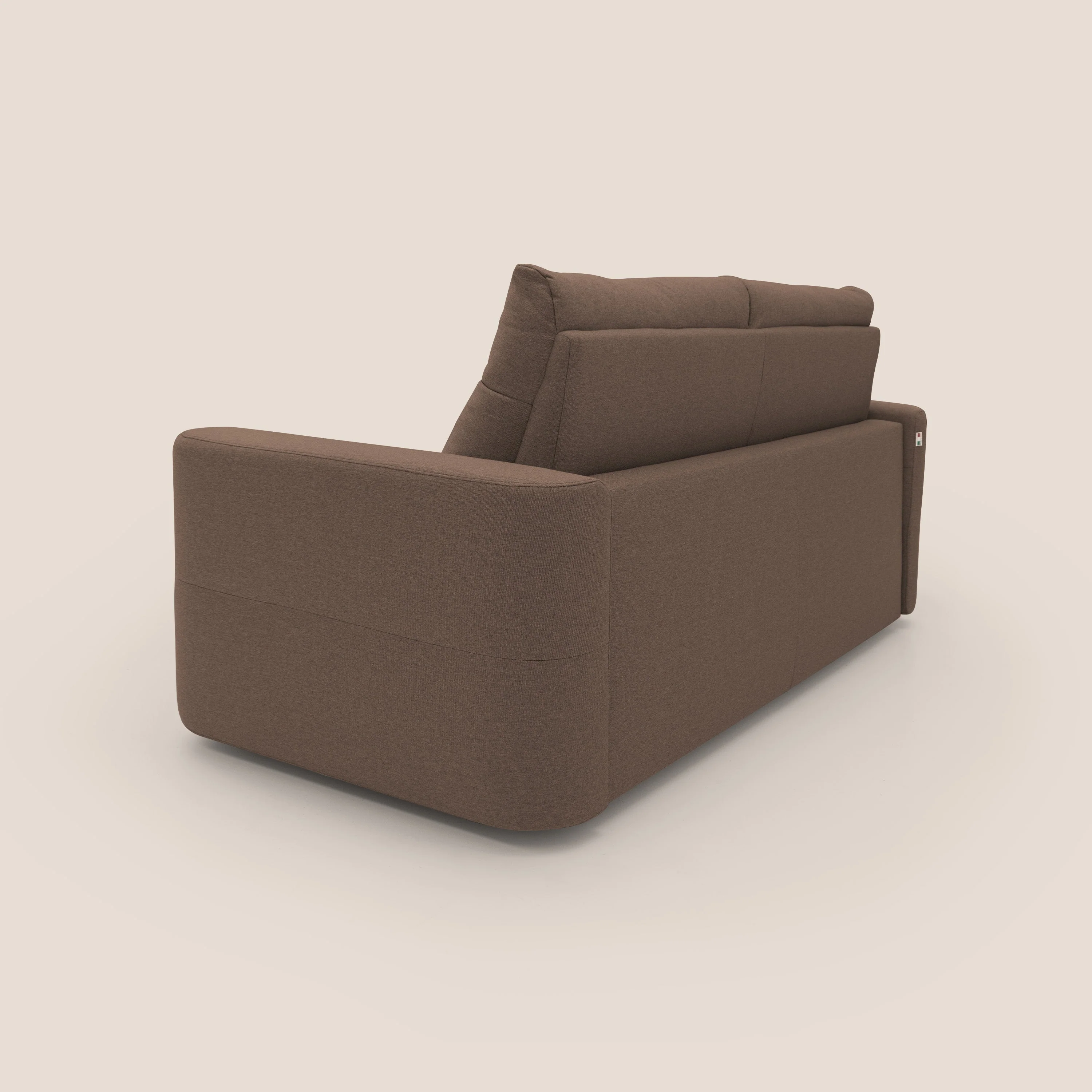 Cupido Canapé convertible matelas H18 cm au dossier haut moelleux en tissu imperméable T13 marron - Image 10