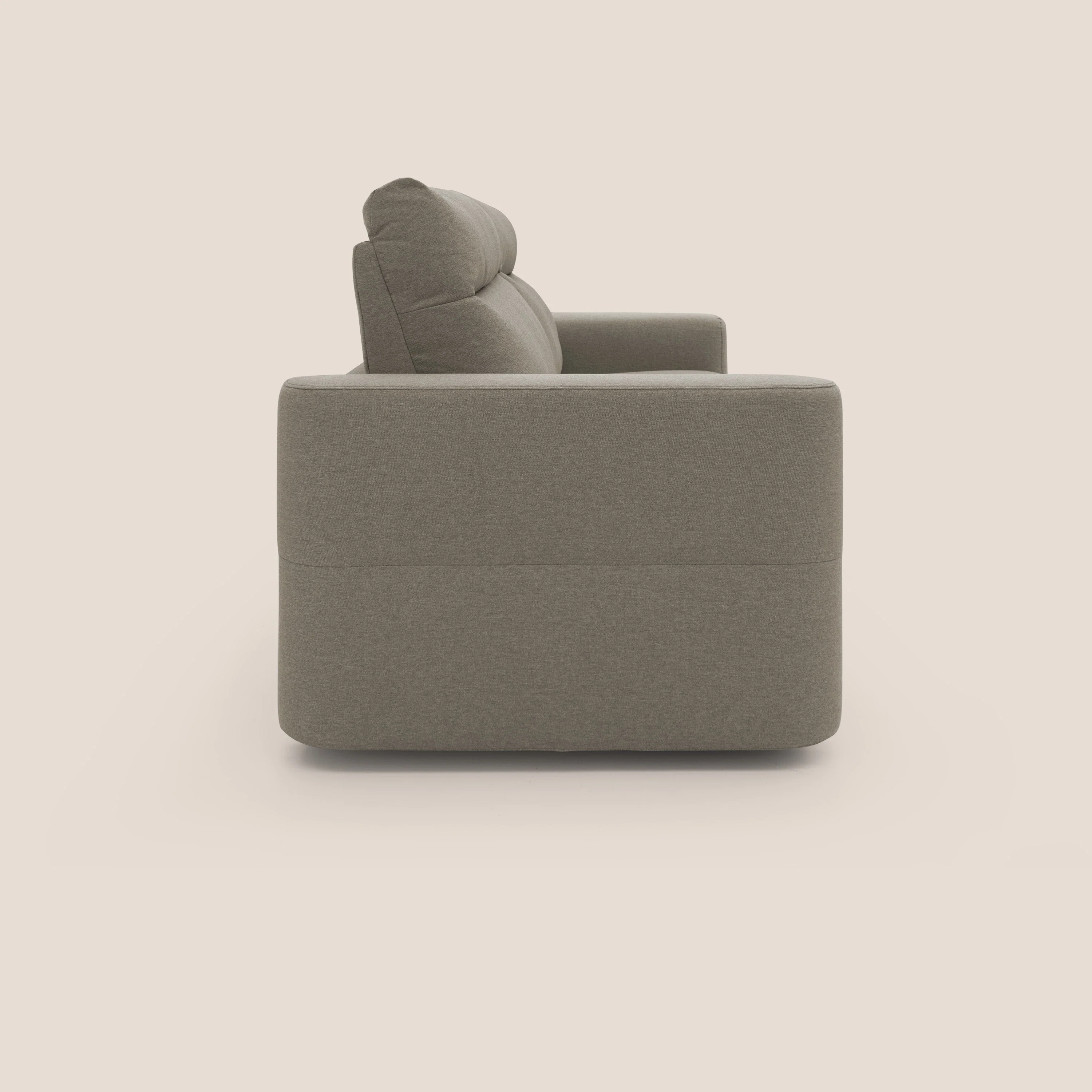 Cupido Canapé convertible matelas H18 cm au dossier haut moelleux en tissu imperméable T13 Taupe tortora - Image 7