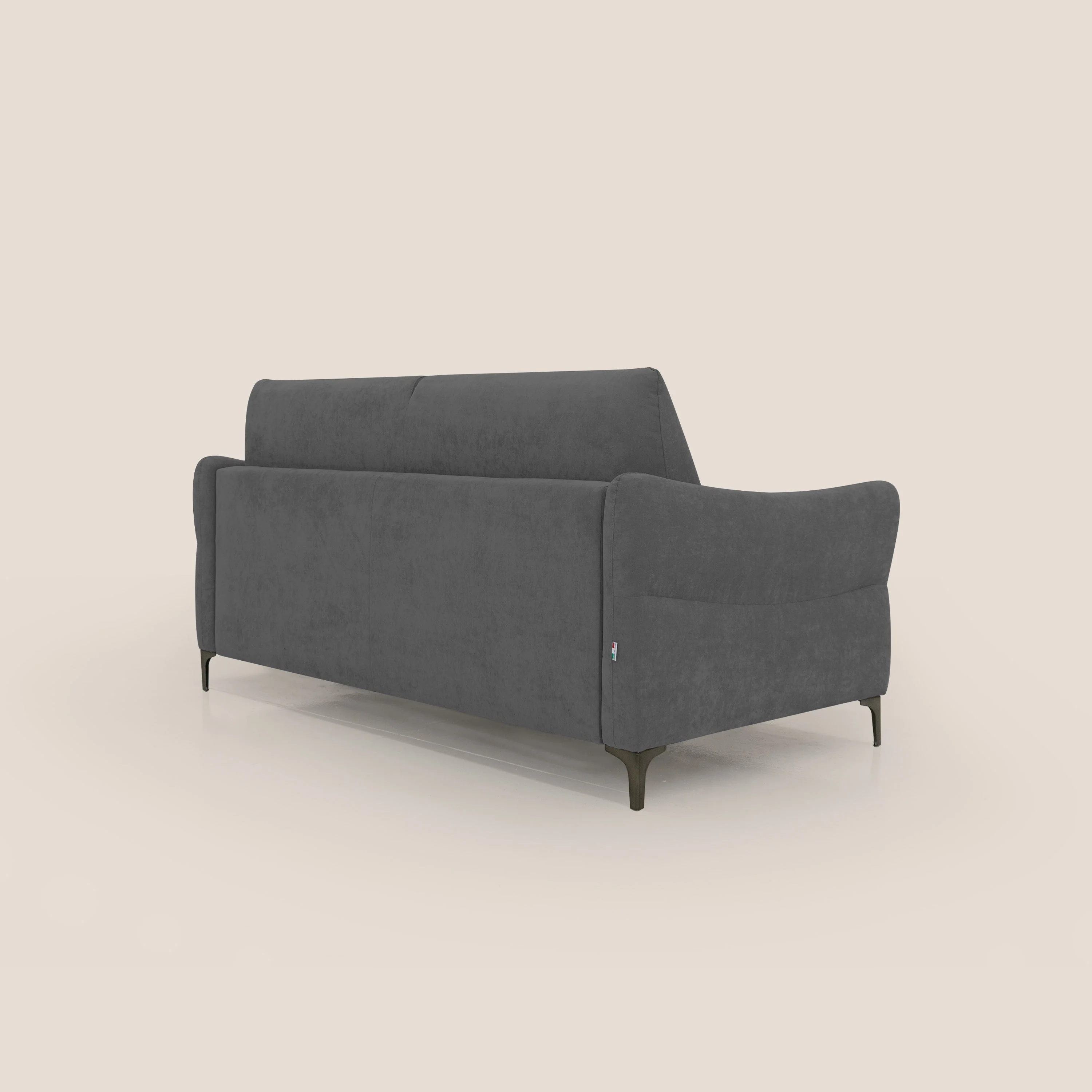 Dalia canapé convertible avec matelas H 18cm et pieds hauts en tissu détachable raffiné T17 anthracite - Image 8