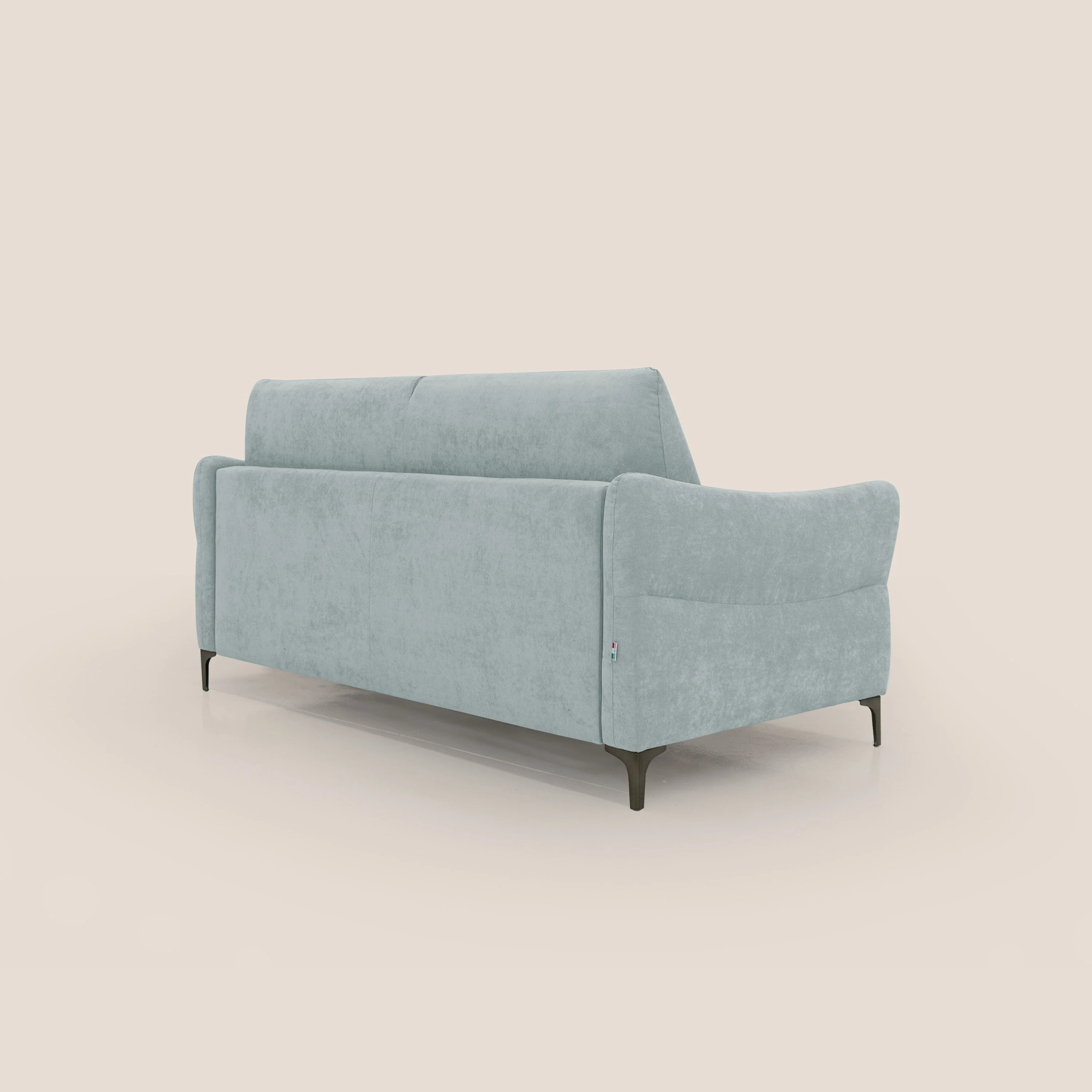 Dalia canapé convertible avec matelas H 18cm et pieds hauts en tissu détachable raffiné T17 vert d'eau - Image 8