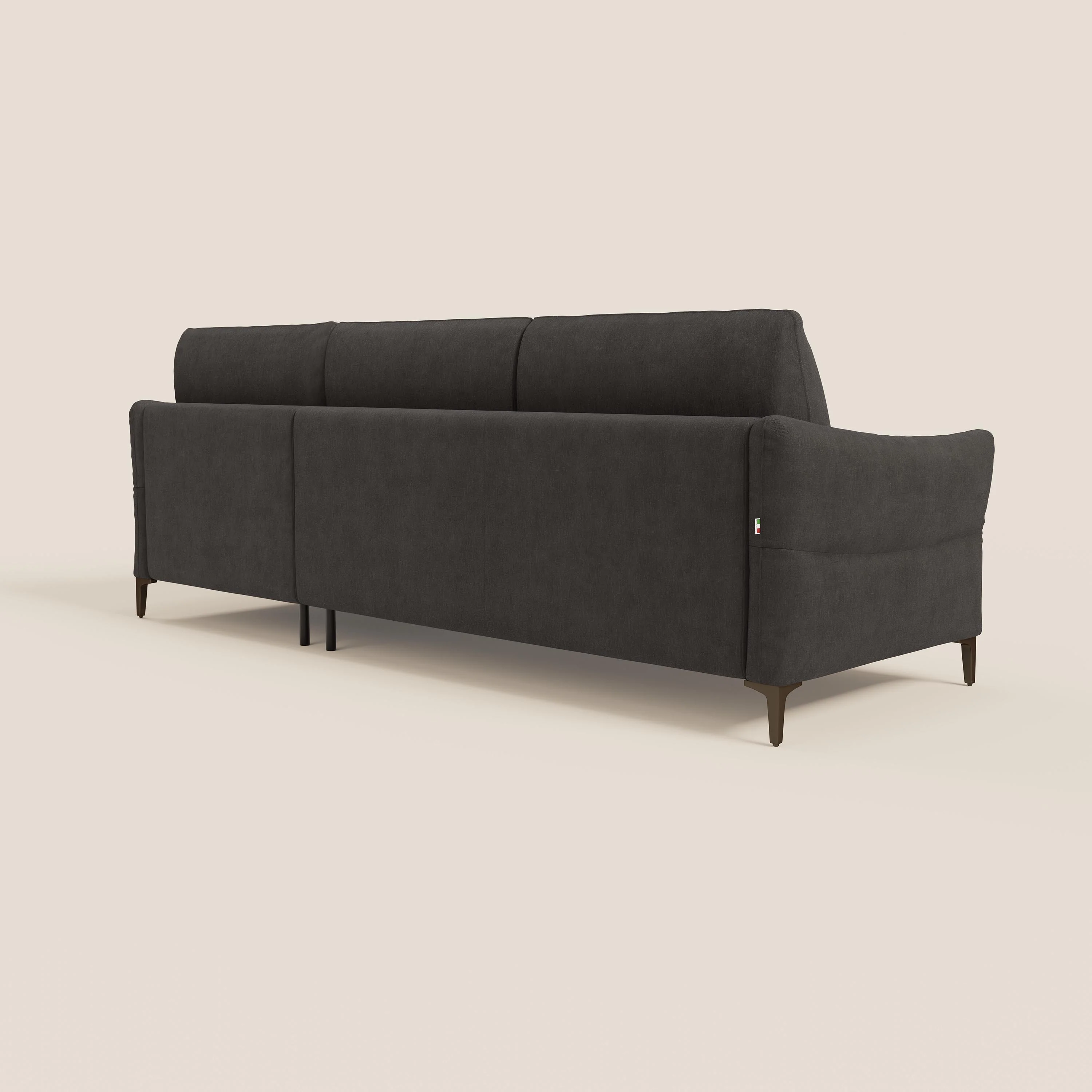 Dalia Canapé d'angle convertible avec matelas H18 cm et chaise longue coffre en tissu détachable T17 anthracite - Image 7