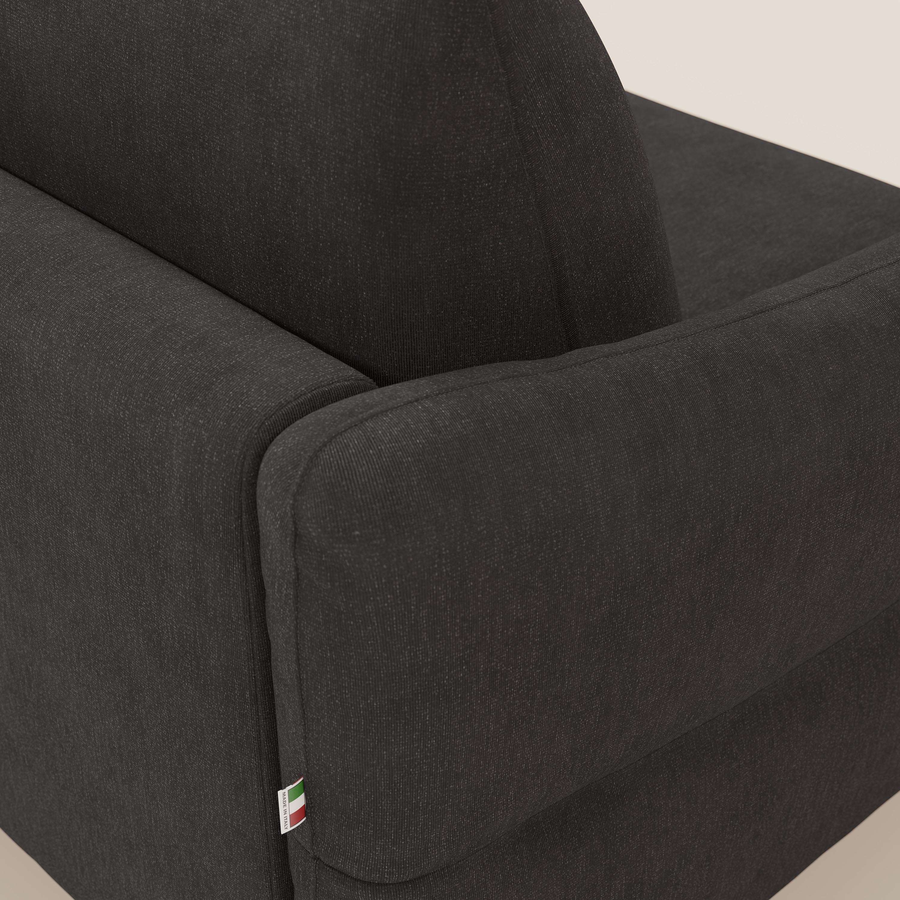 Dalia Canapé d'angle convertible avec matelas H18 cm et chaise longue coffre en tissu détachable T17 anthracite - Image 8