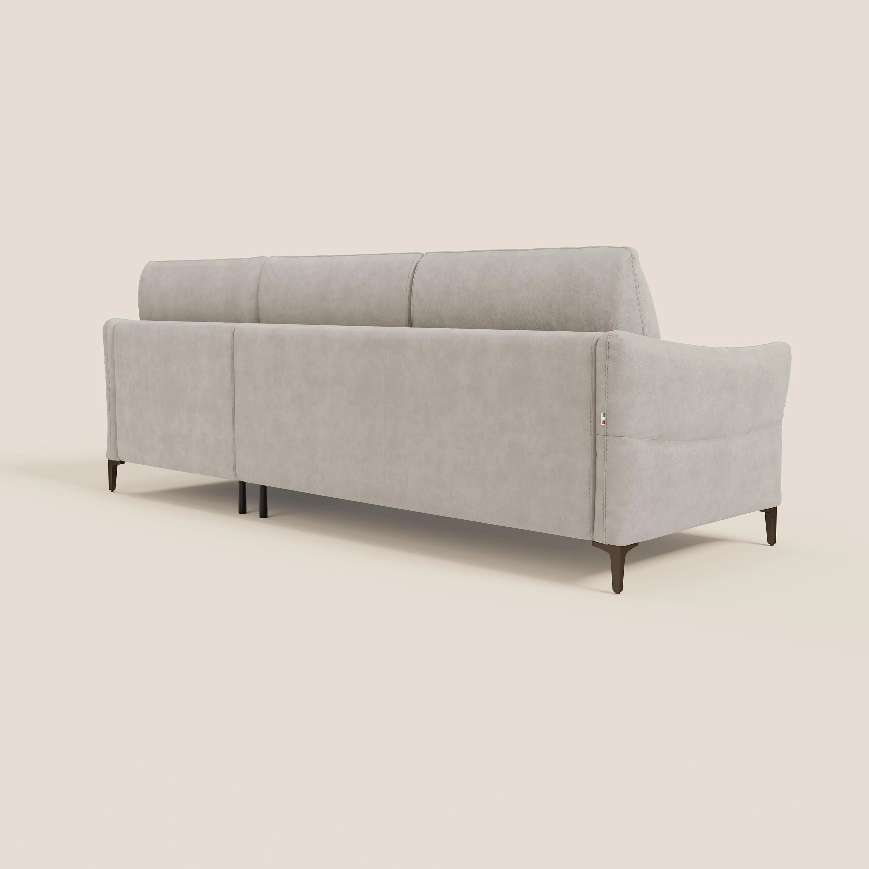Dalia Canapé d'angle convertible avec matelas H18 cm et chaise longue coffre en tissu détachable T17 blanc - Image 7