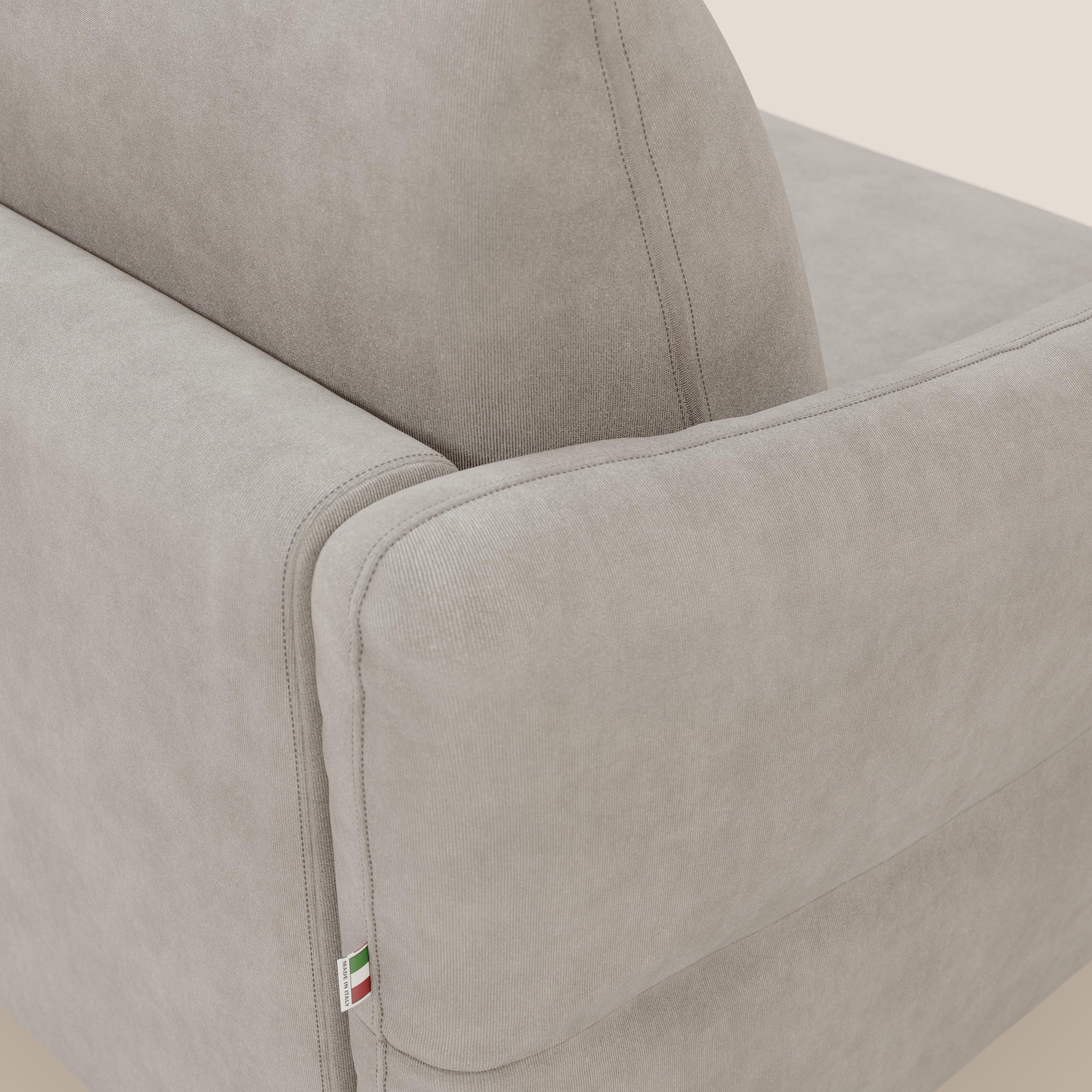Dalia Canapé d'angle convertible avec matelas H18 cm et chaise longue coffre en tissu détachable T17 blanc - Image 8