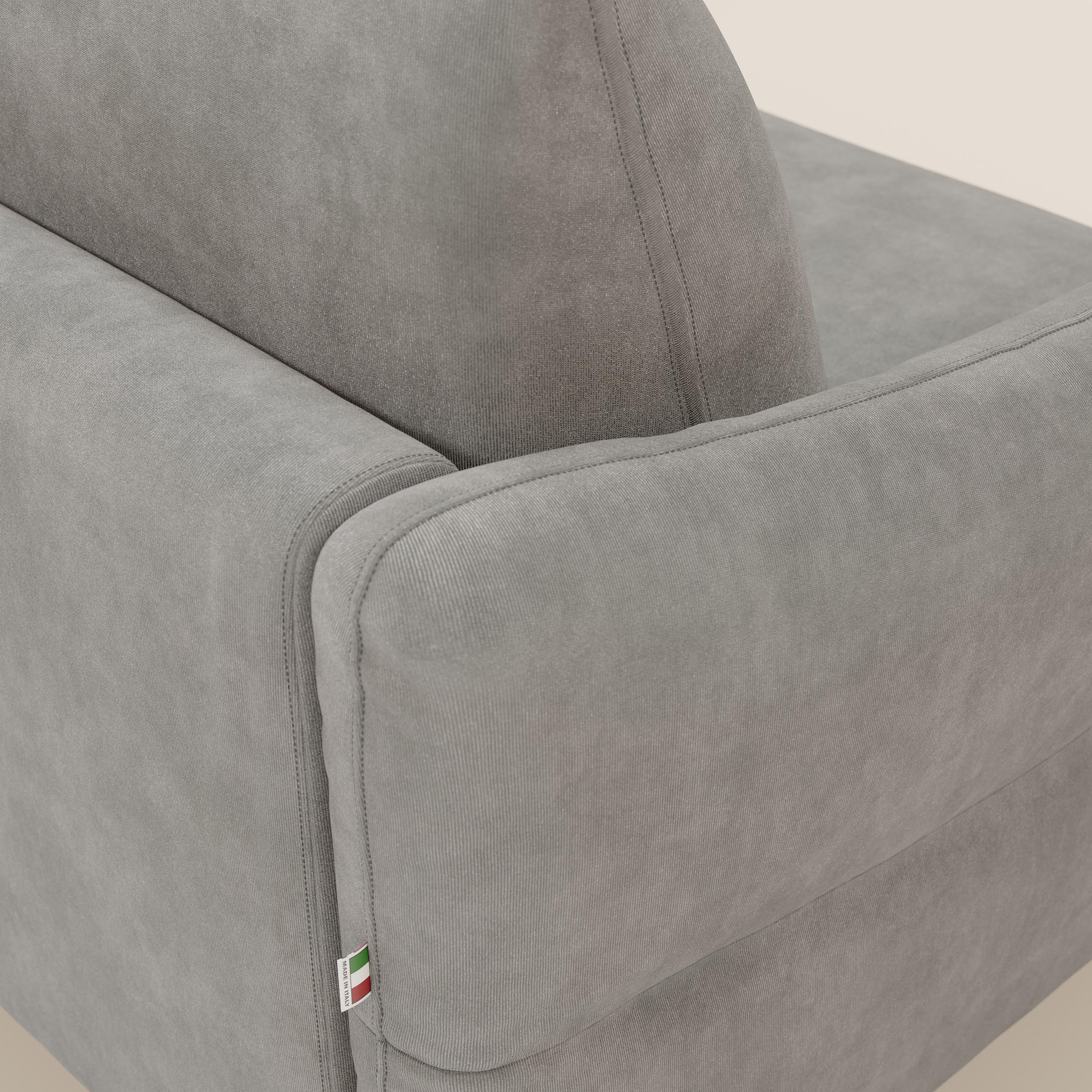 Dalia Canapé d'angle convertible avec matelas H18 cm et chaise longue coffre en tissu détachable T17 gris - Image 8