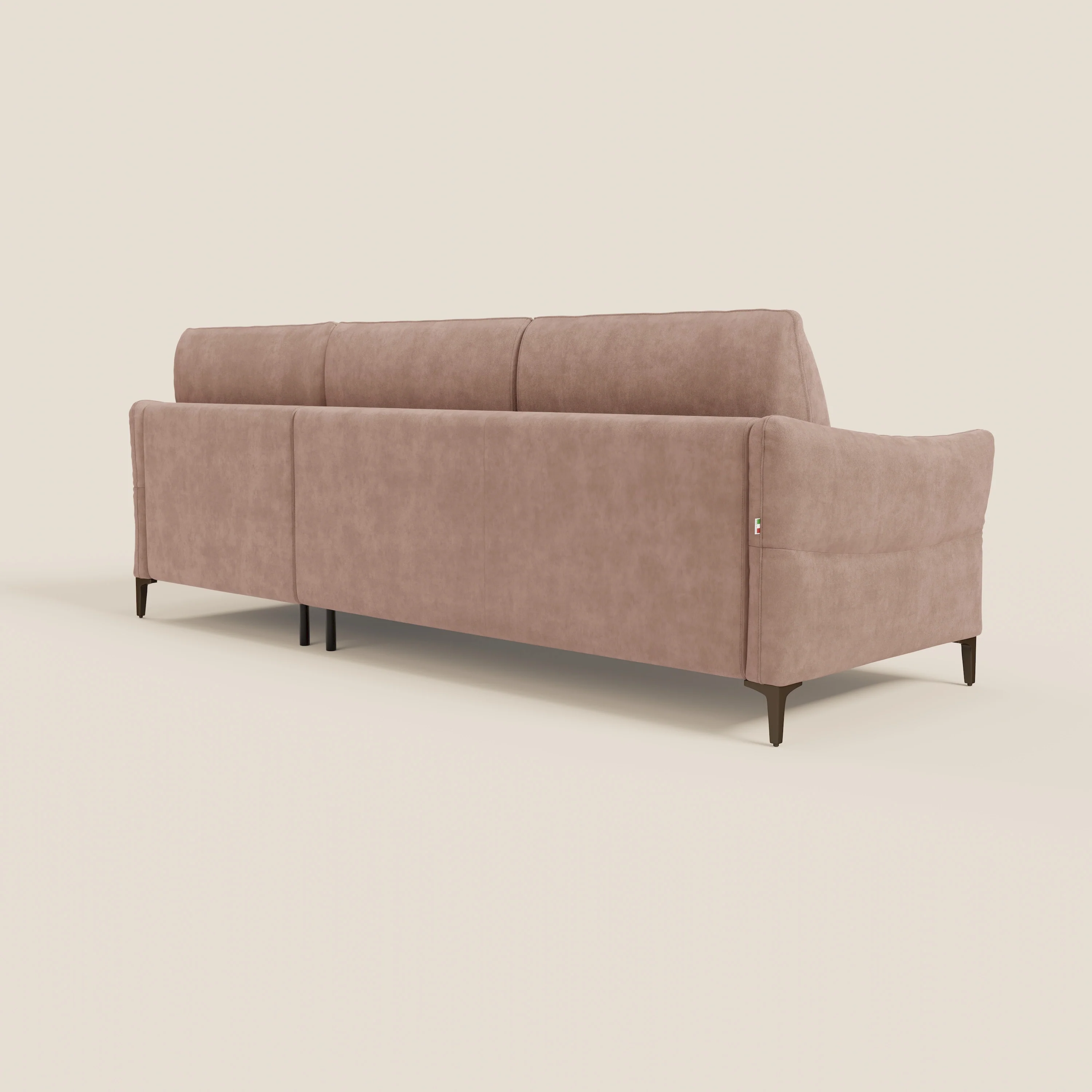 Dalia Canapé d'angle convertible avec matelas H18 cm et chaise longue coffre en tissu détachable T17 rose - Image 7