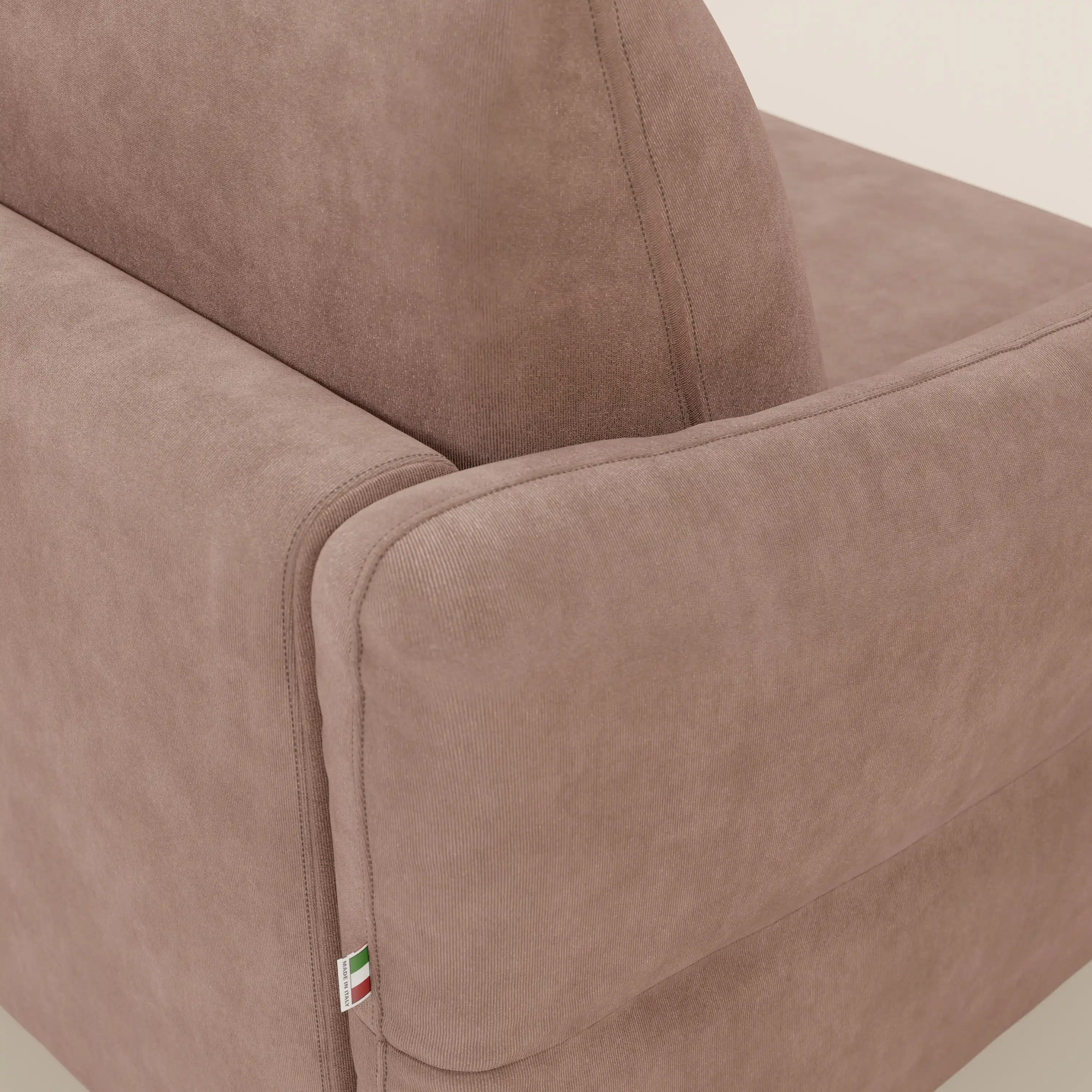 Dalia Canapé d'angle convertible avec matelas H18 cm et chaise longue coffre en tissu détachable T17 rose - Image 8