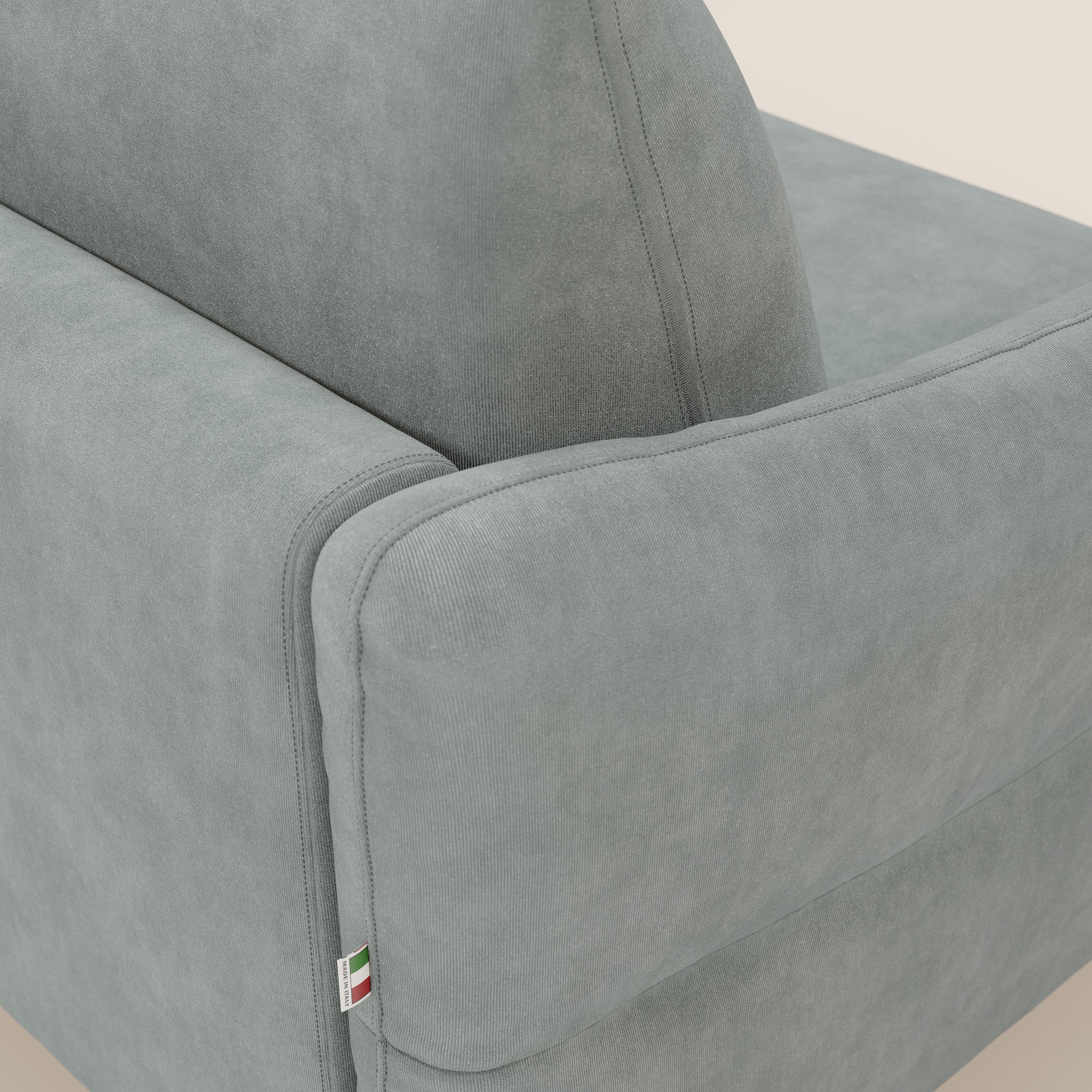 Dalia Canapé d'angle convertible avec matelas H18 cm et chaise longue coffre en tissu détachable T17 vert aquamarine - Image 8