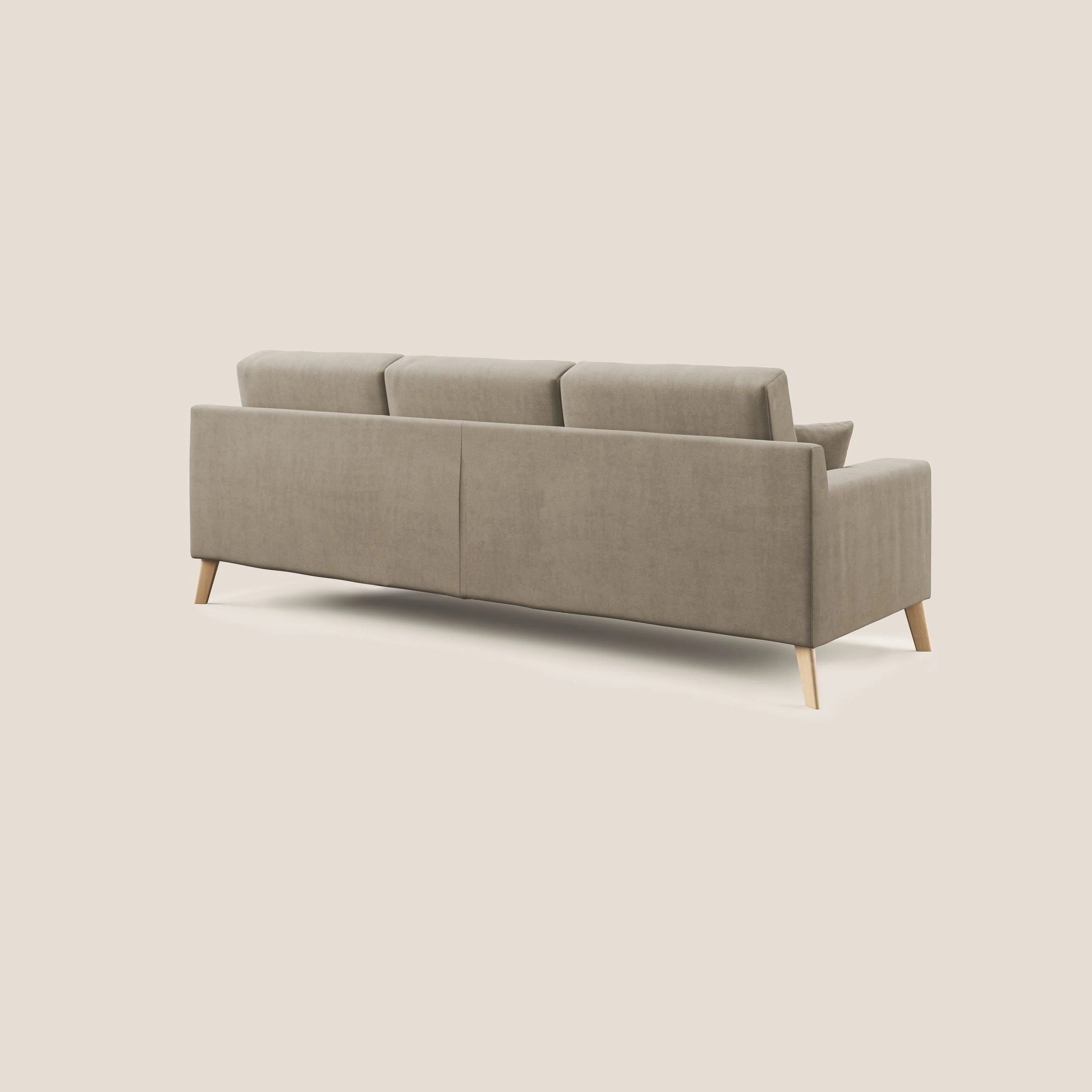Danish canapé d'angle moderne reversible en tissu doux imperméable T02 beige - Image 4