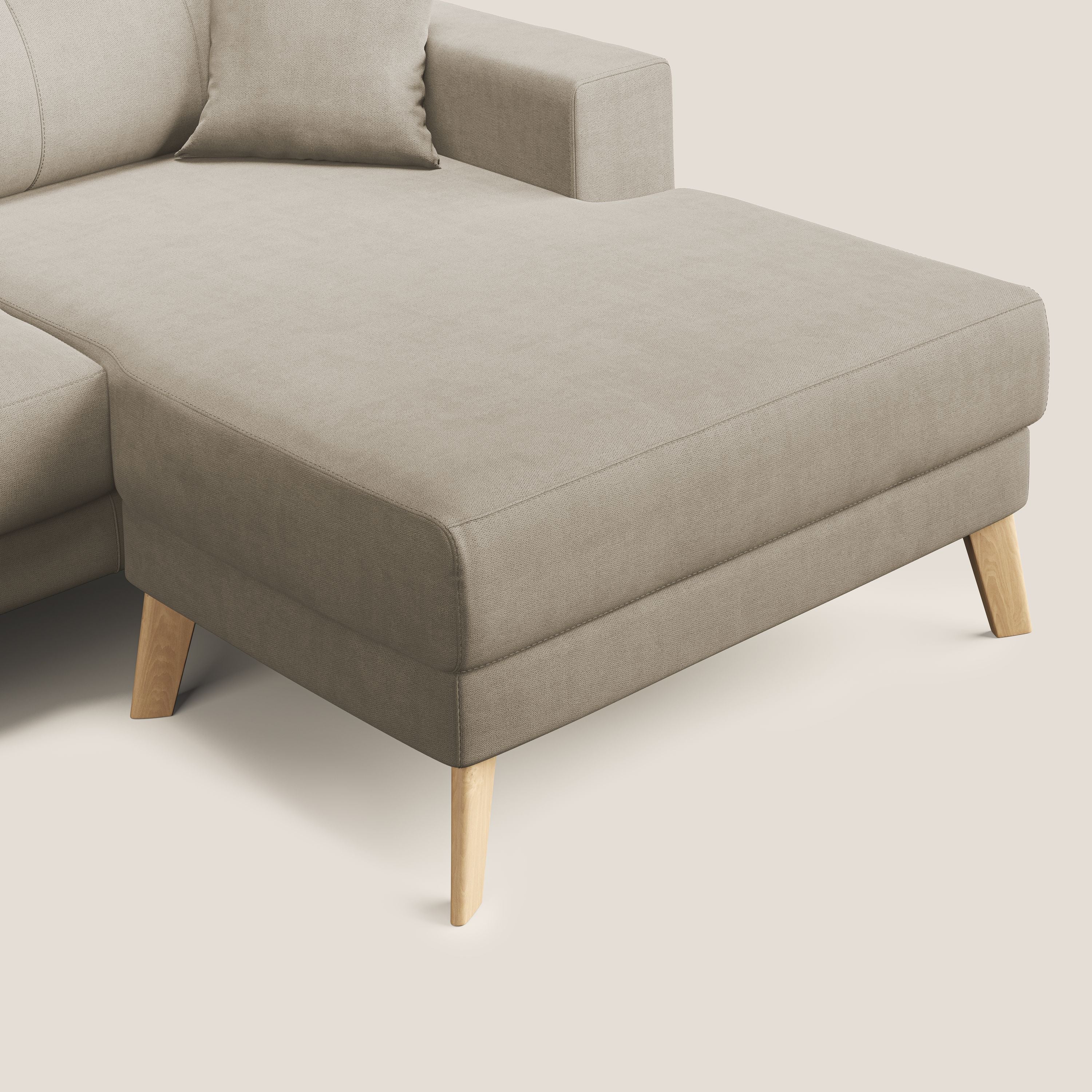 Danish canapé d'angle moderne reversible en tissu doux imperméable T02 beige - Image 7
