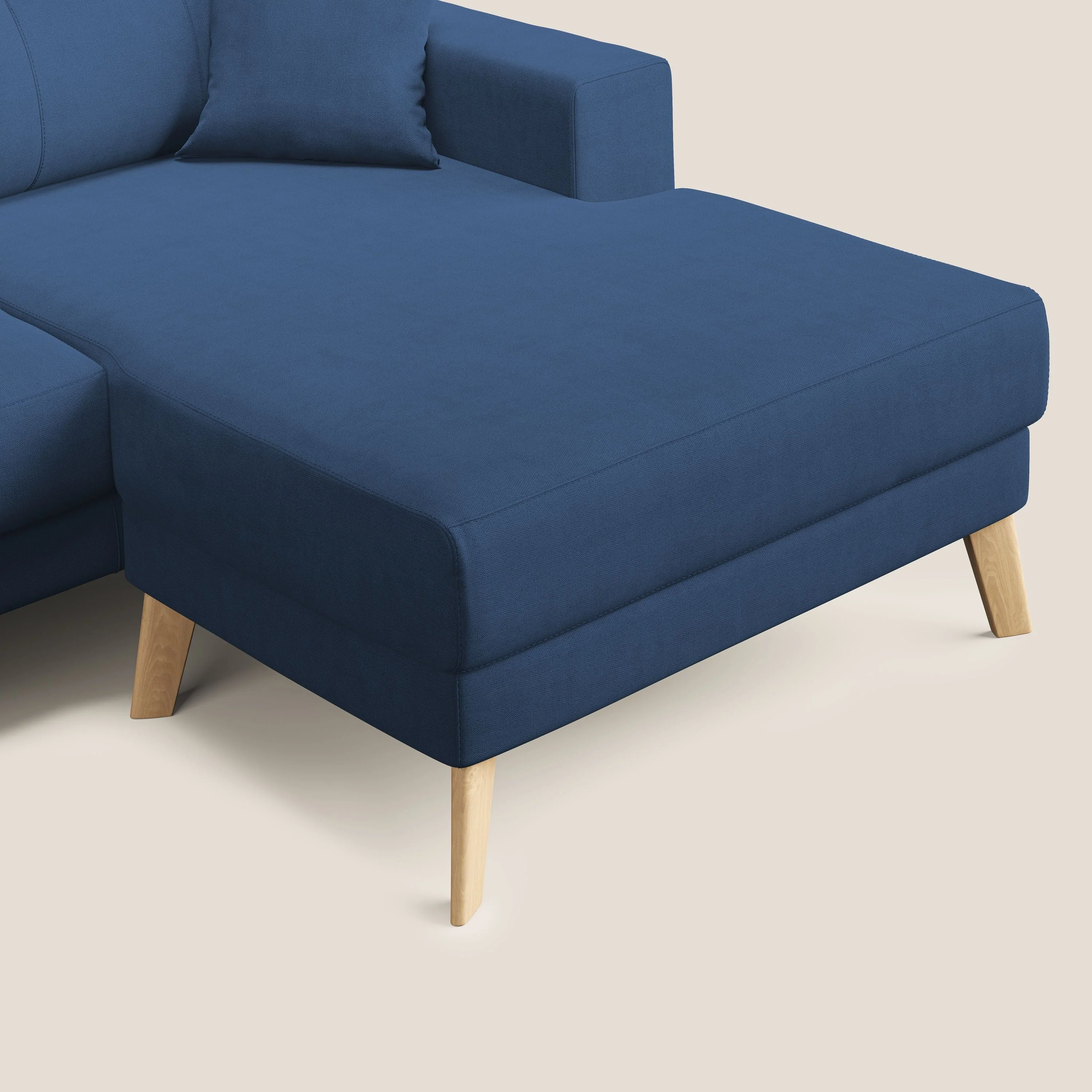 Danish canapé d'angle moderne reversible en tissu doux imperméable T02 bleu - Image 7