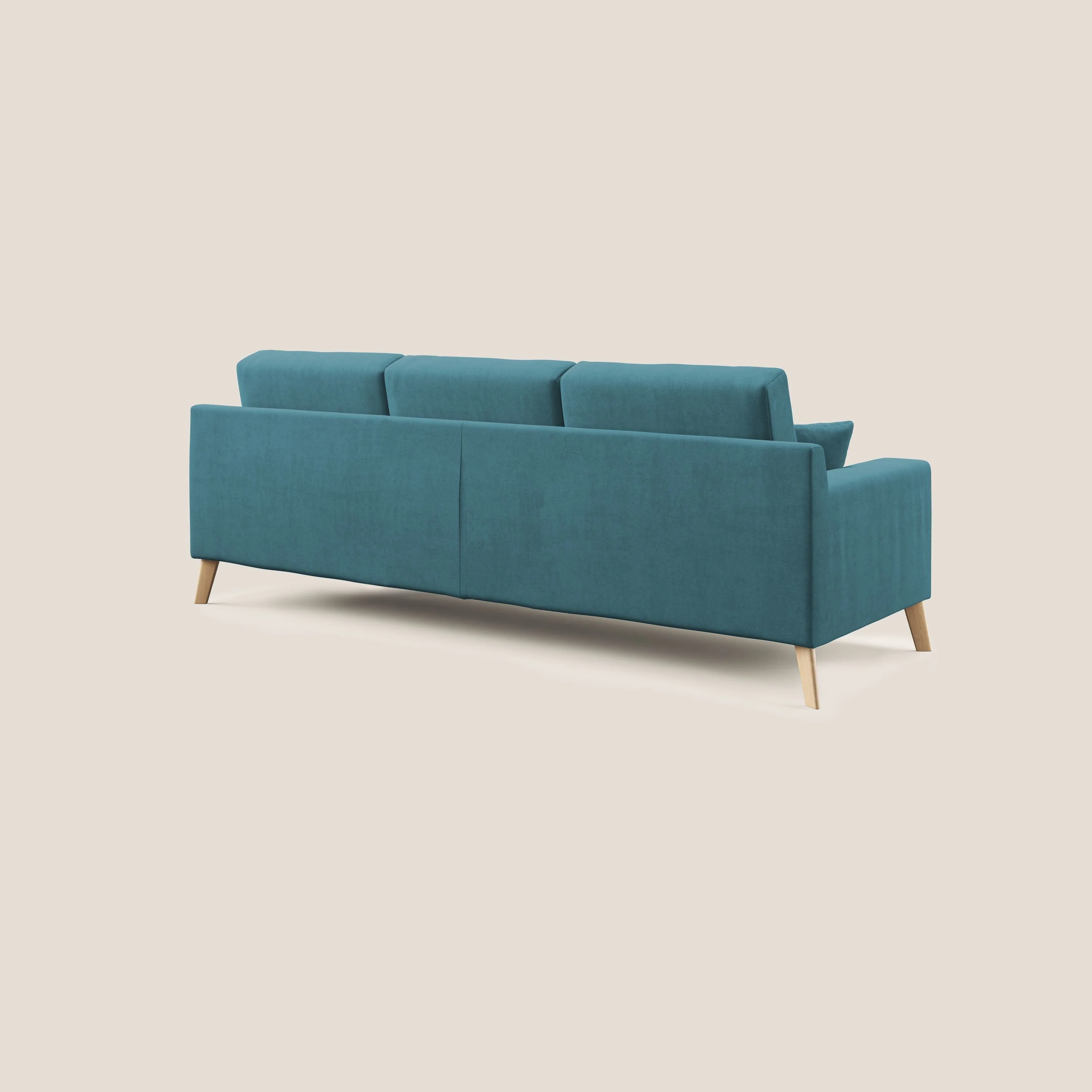 Danish canapé d'angle moderne reversible en tissu doux imperméable T02 bleu - Image 4